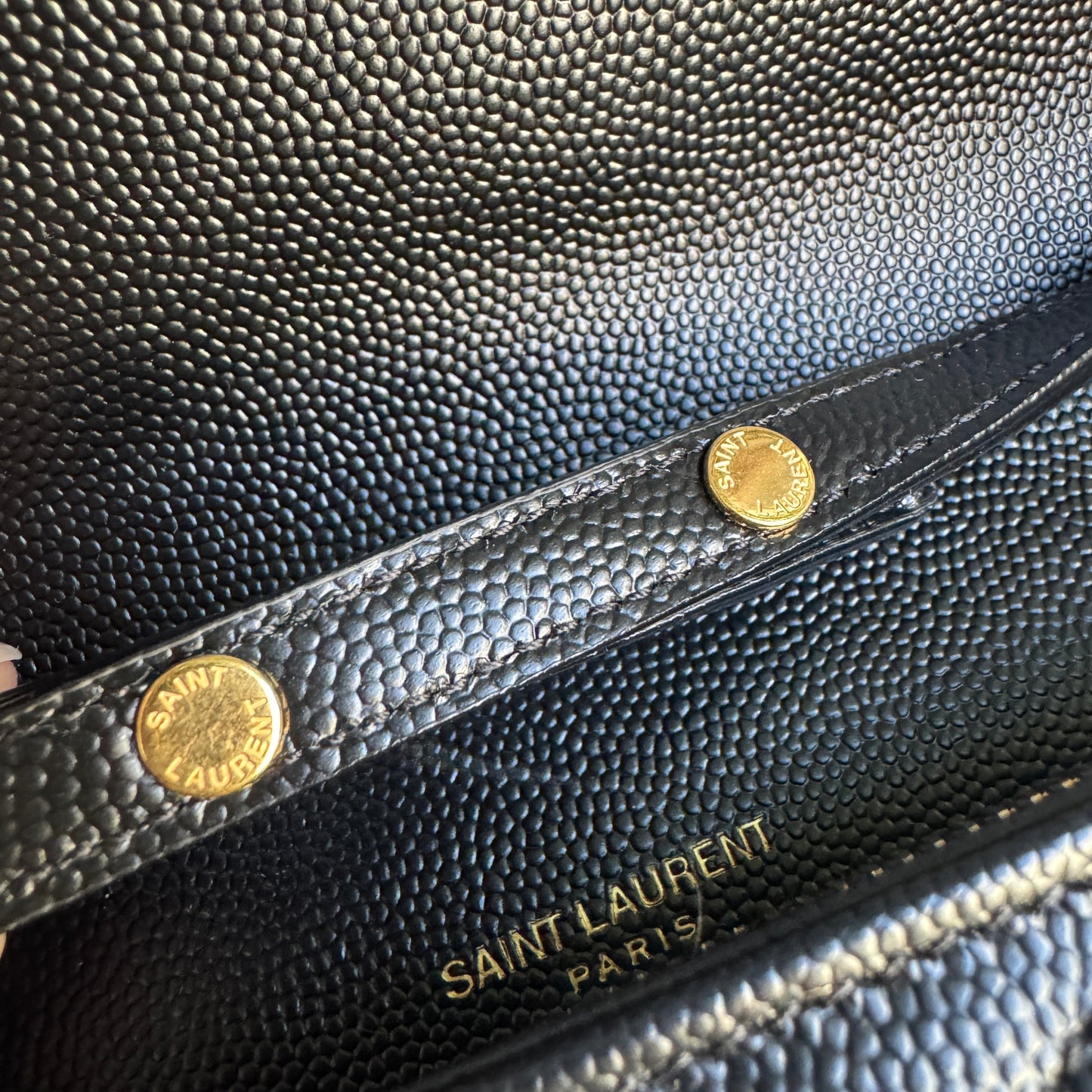 Saint Laurent Cassandre Matelassé Envelope Chain Wallet Crossbody