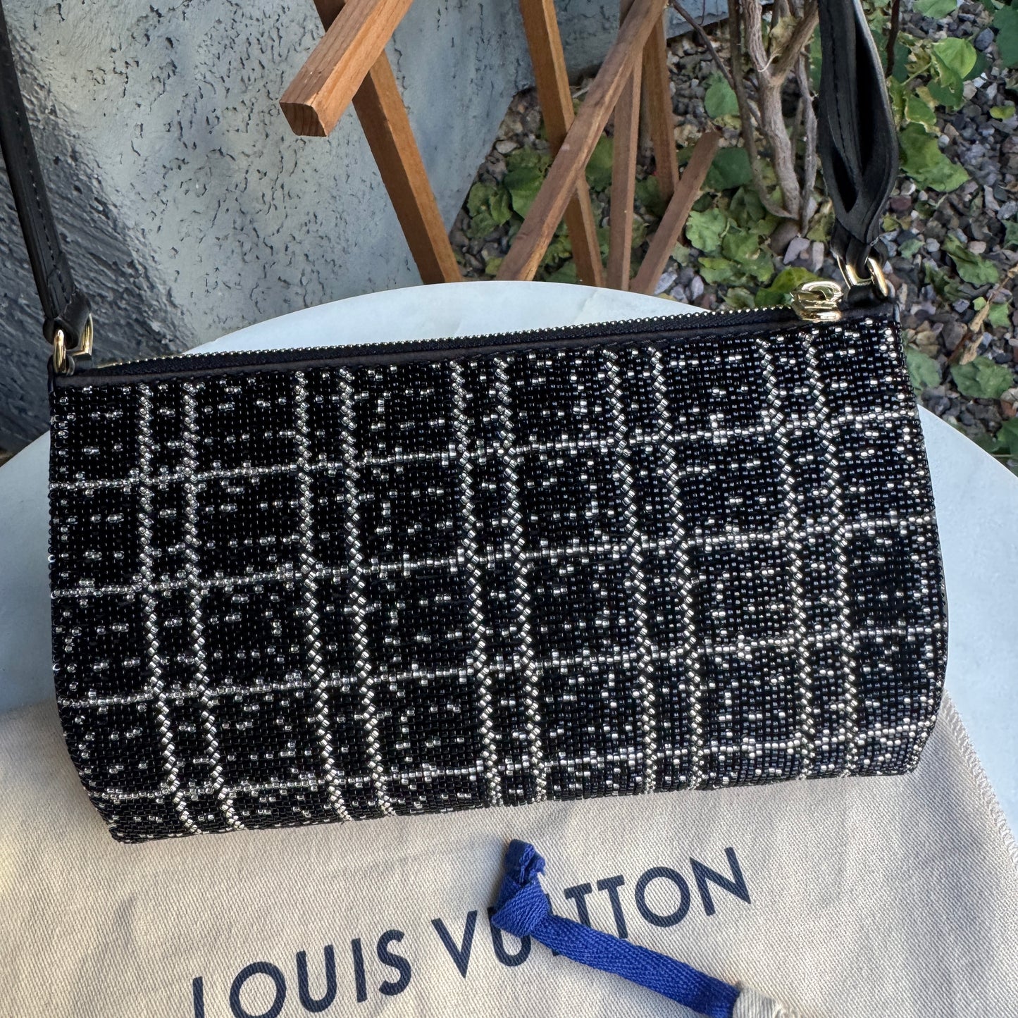 Louis Vuitton Beaded Pochette Tirette Limited Edition Shoulder Bag