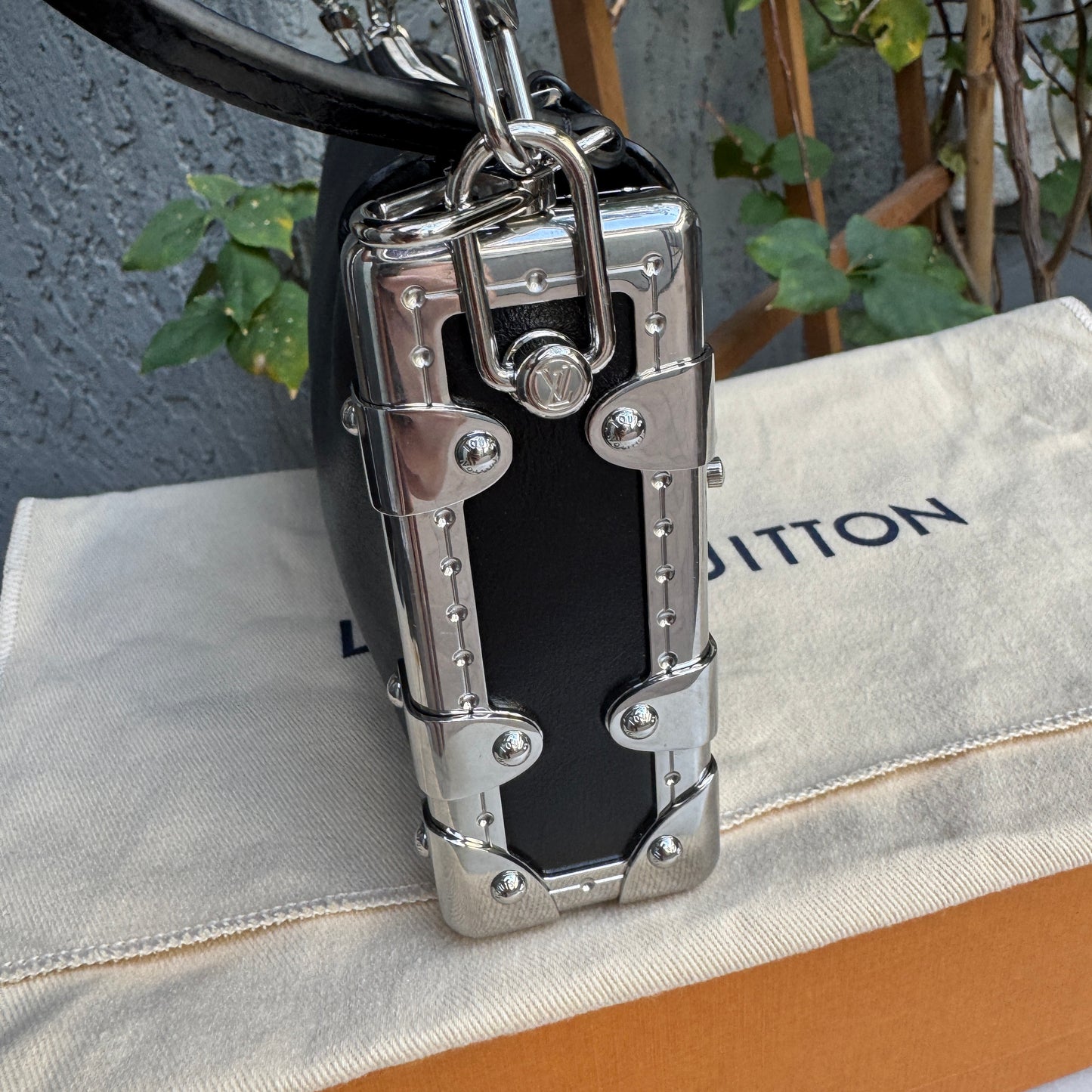 Louis Vuitton Calfskin Leather Soft Slim Trunk Crossbody