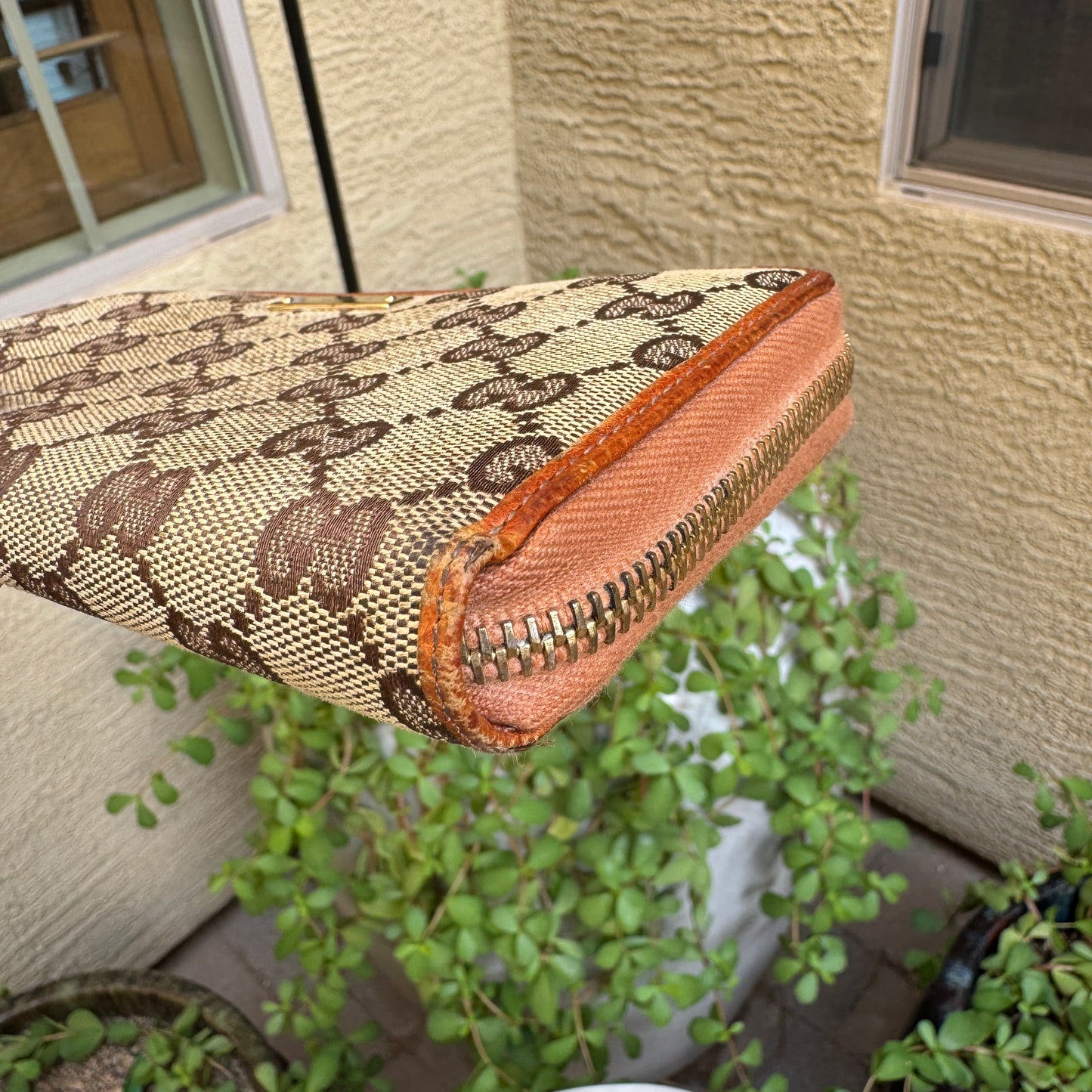 Gucci GG Canvas Long Zippy Wallet