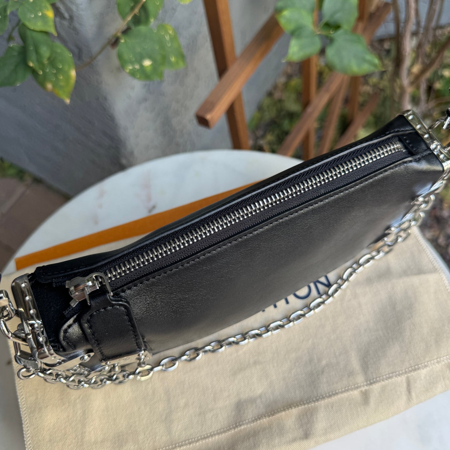 Louis Vuitton Calfskin Leather Soft Slim Trunk Crossbody