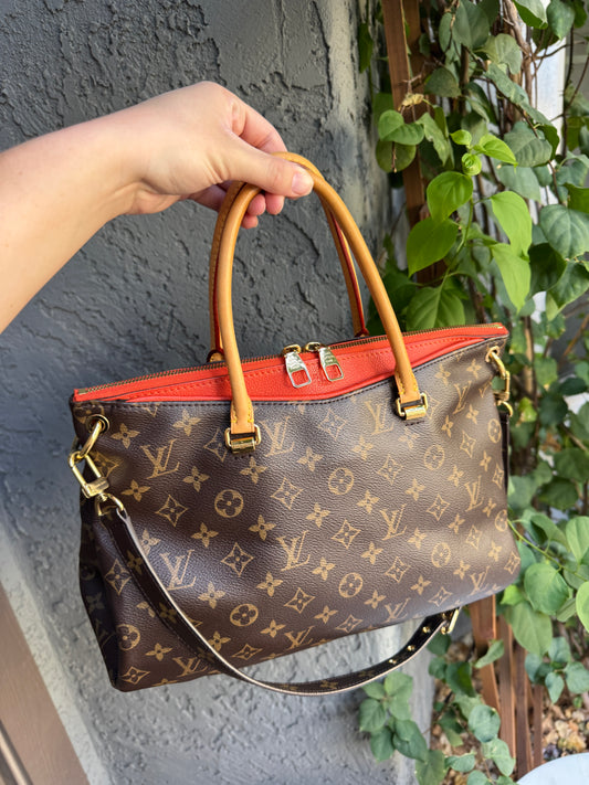 Louis Vuitton Pallas MM Monogram Shoulder Bag