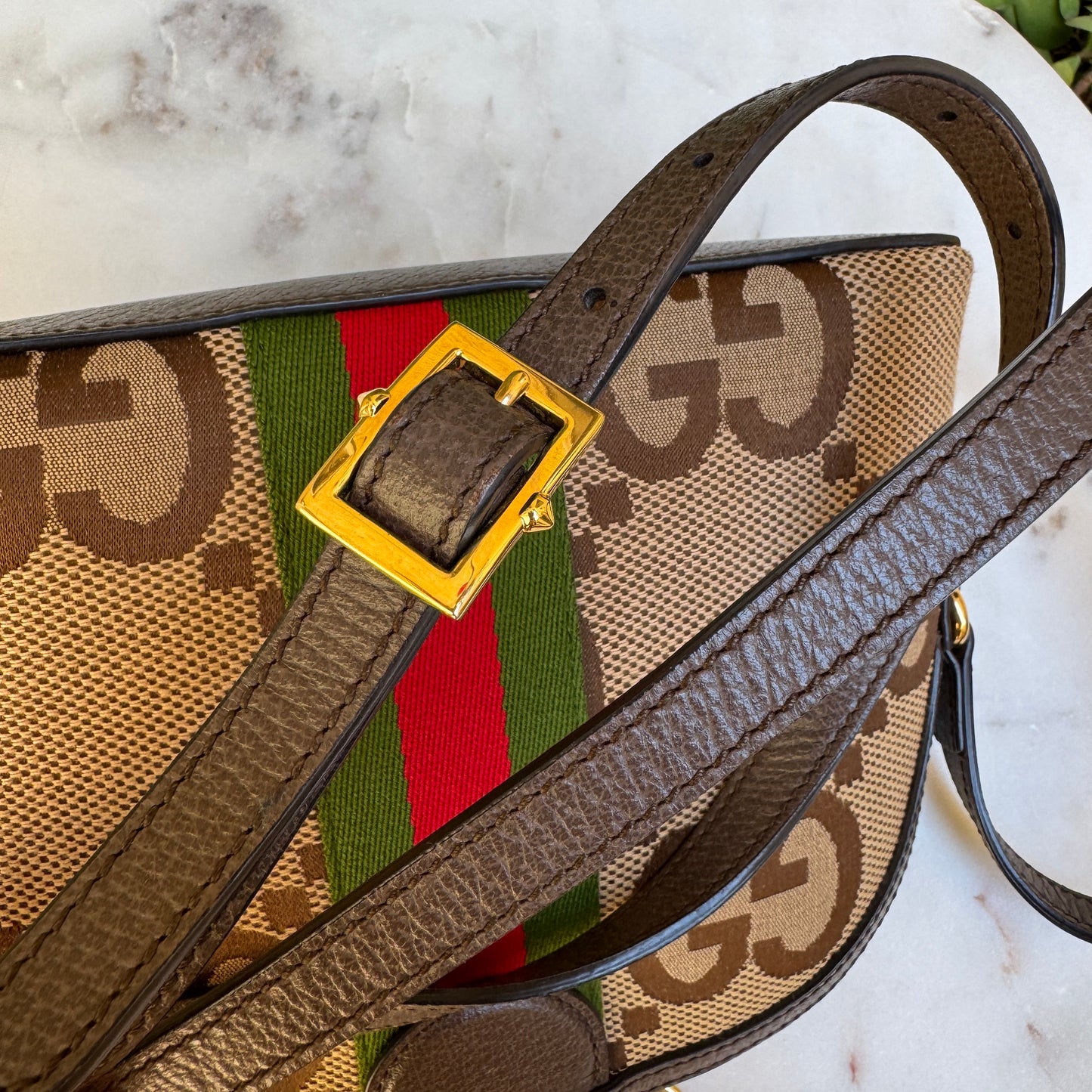 Gucci Jumbo GG Web Ophidia Small Dome Bag