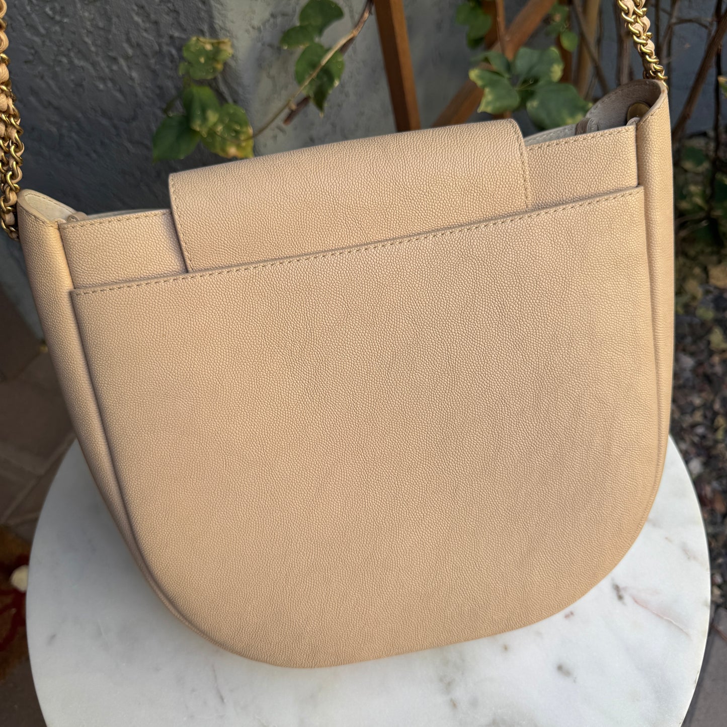 Chanel Moon Lock Perforated Diamond Caviar Leather Hobo