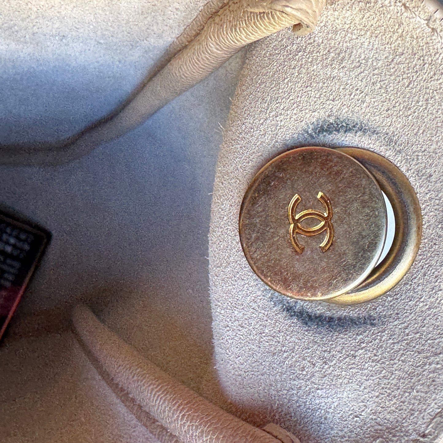 Chanel Moon Lock Perforated Diamond Caviar Leather Hobo