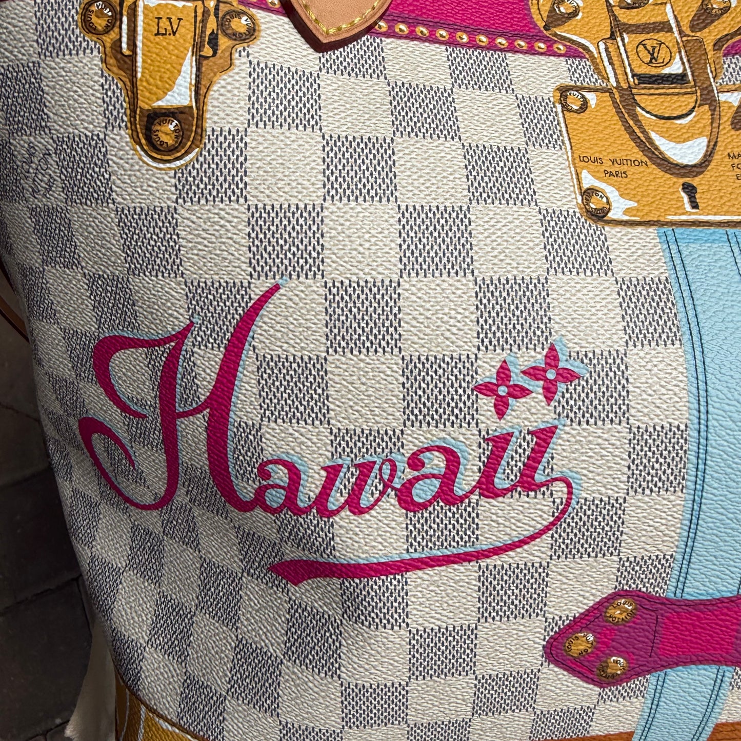 Louis Vuitton Damier Azur Summer Trunks Hawaii Neverfull MM