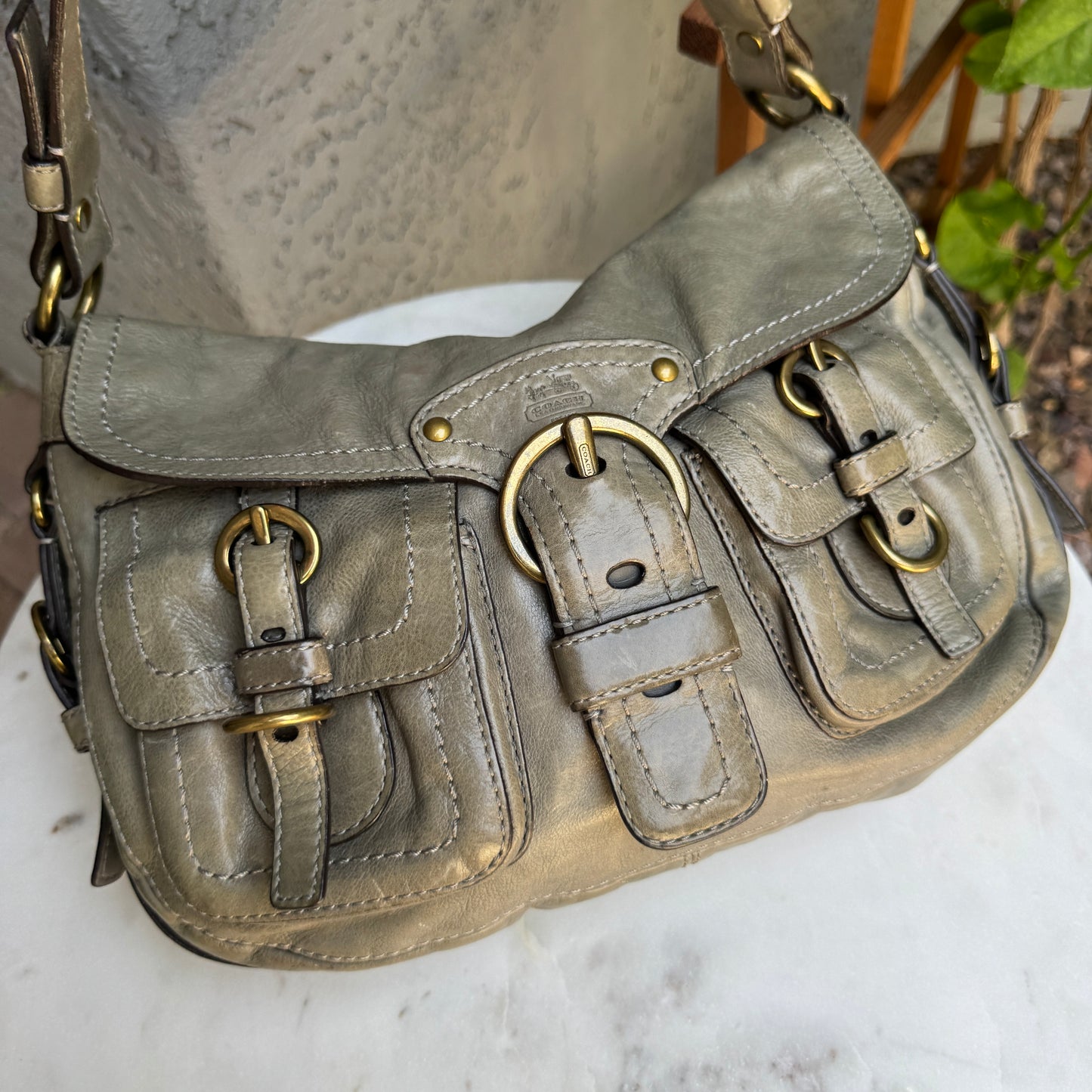 Coach Leather Legacy Garcia Hobo Shoulder Bag