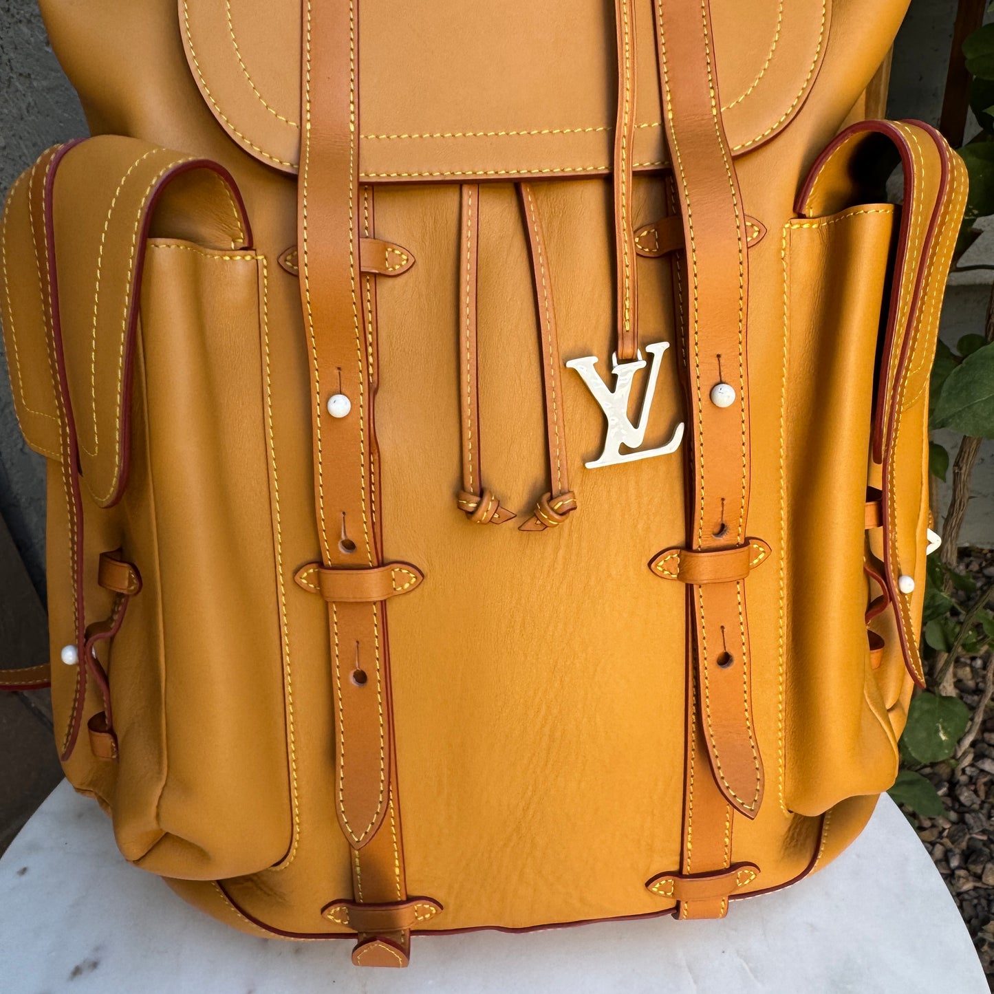 Louis Vuitton x Virgil Abloh Vachetta Leather Christopher Backpack GM