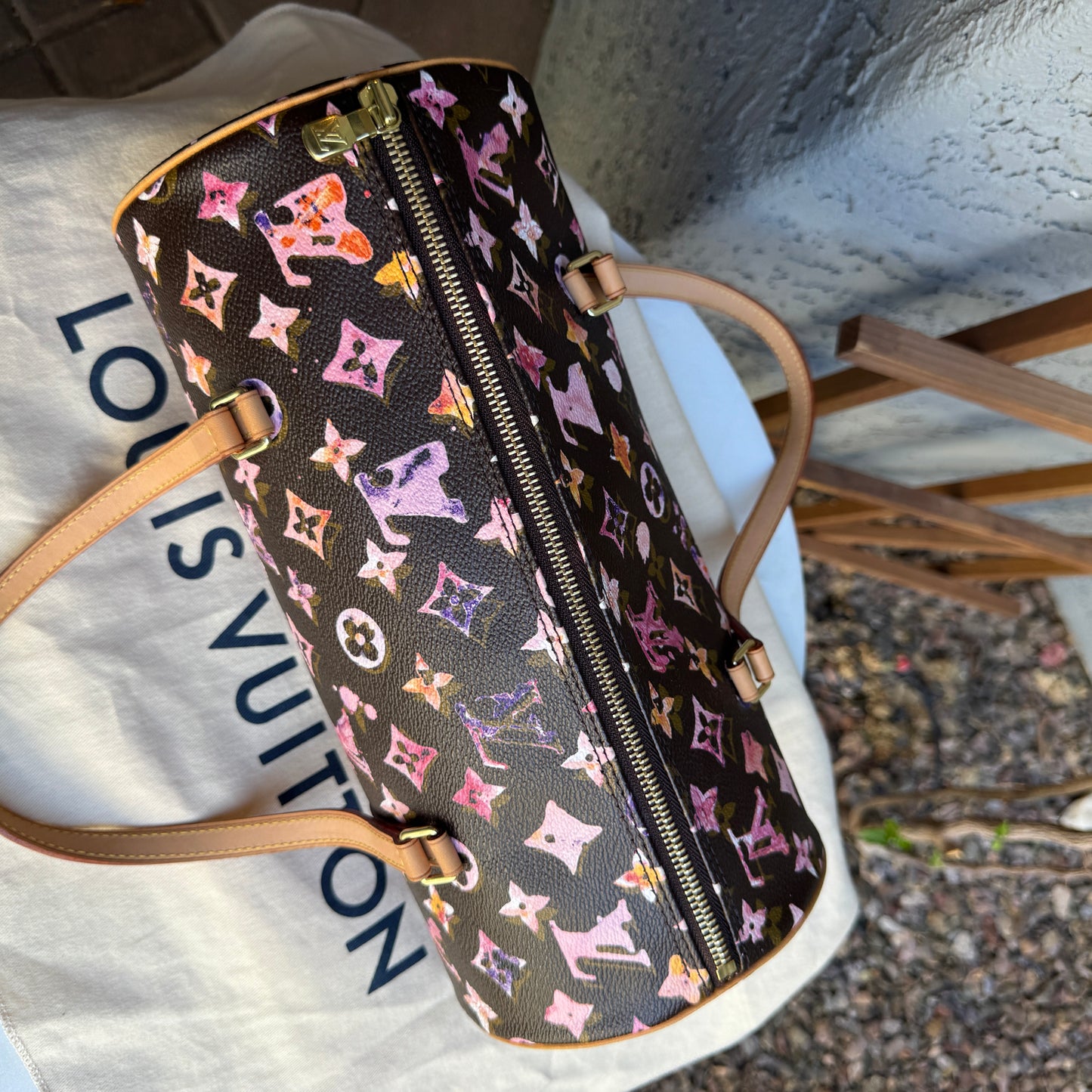 Louis Vuitton Richard Prince Monogram Watercolor Papillon 30 Shoulder Bag