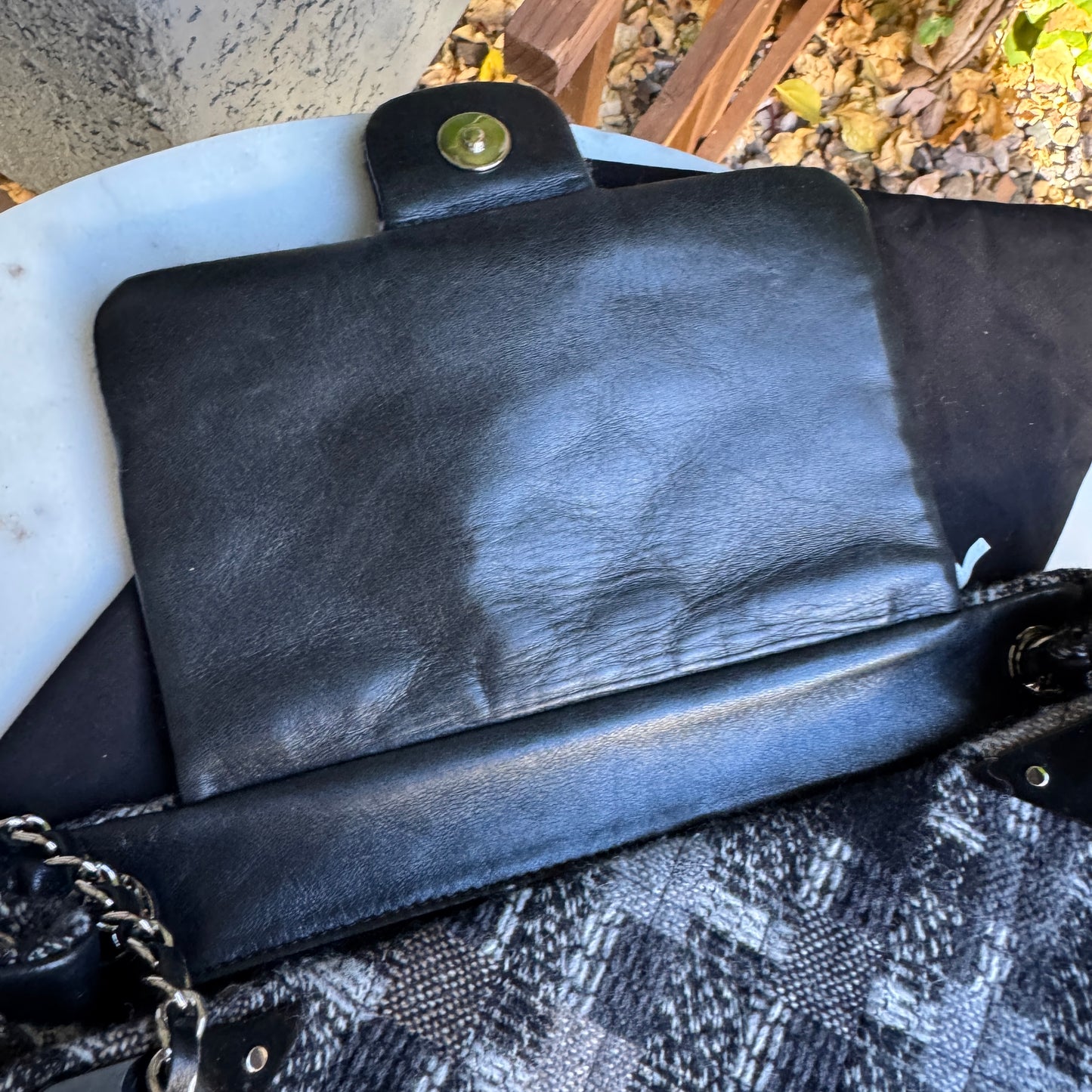 Chanel Tweed CC East West Shoulder Bag