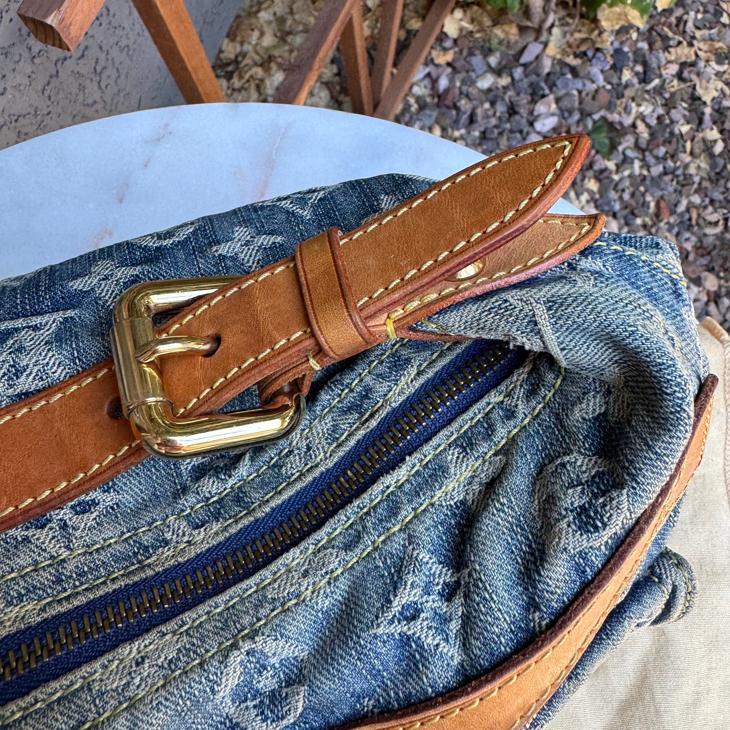 Louis Vuitton Monogram Denim Baggy PM Shoulder Bag