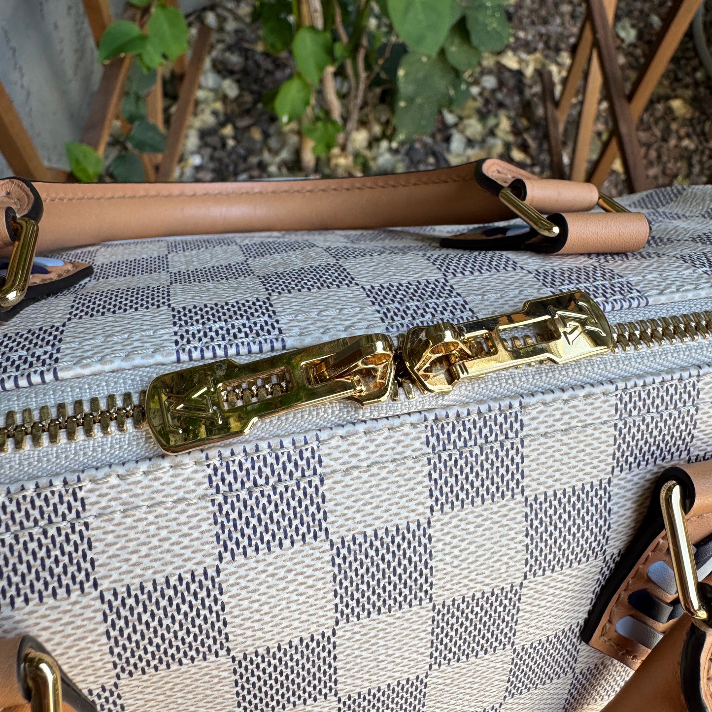 Louis Vuitton Damier Azur Canvas Braided Speedy 30 Bandouliere