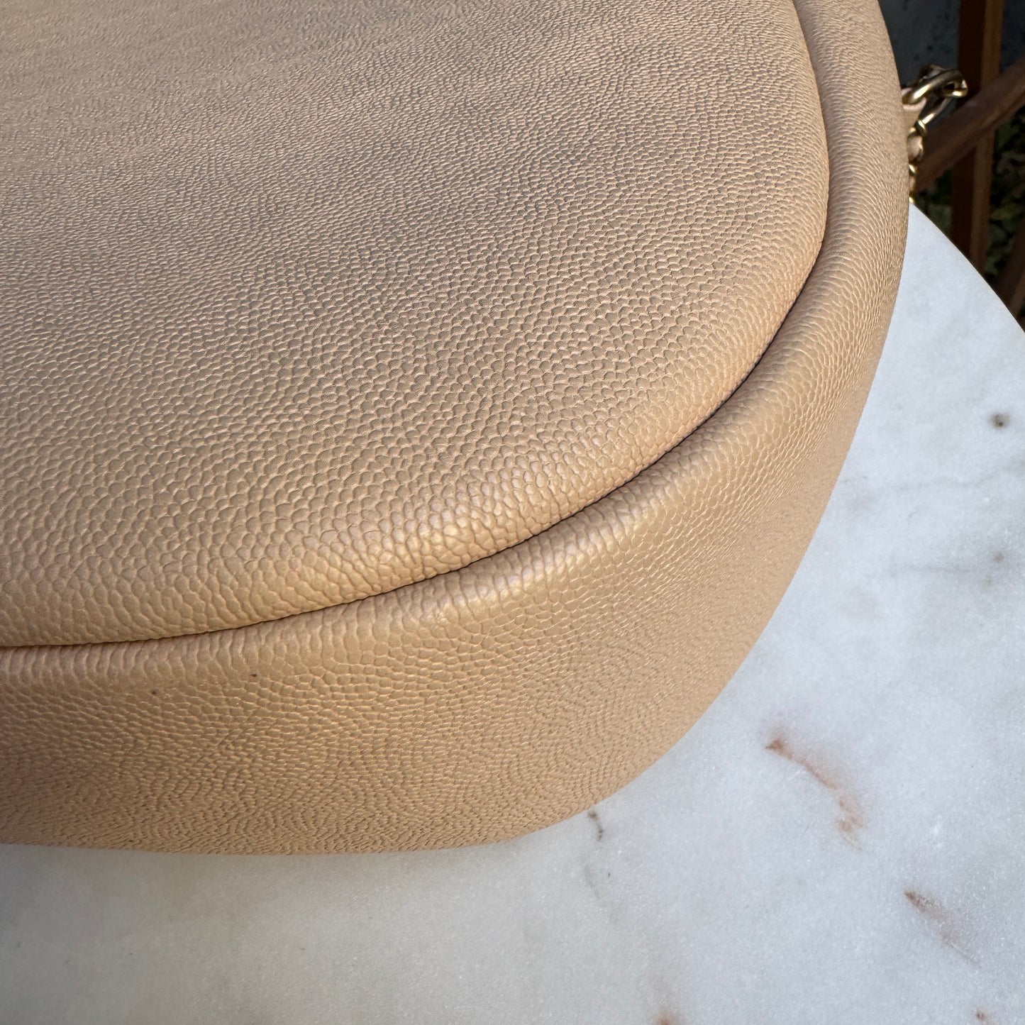 Chanel Moon Lock Perforated Diamond Caviar Leather Hobo