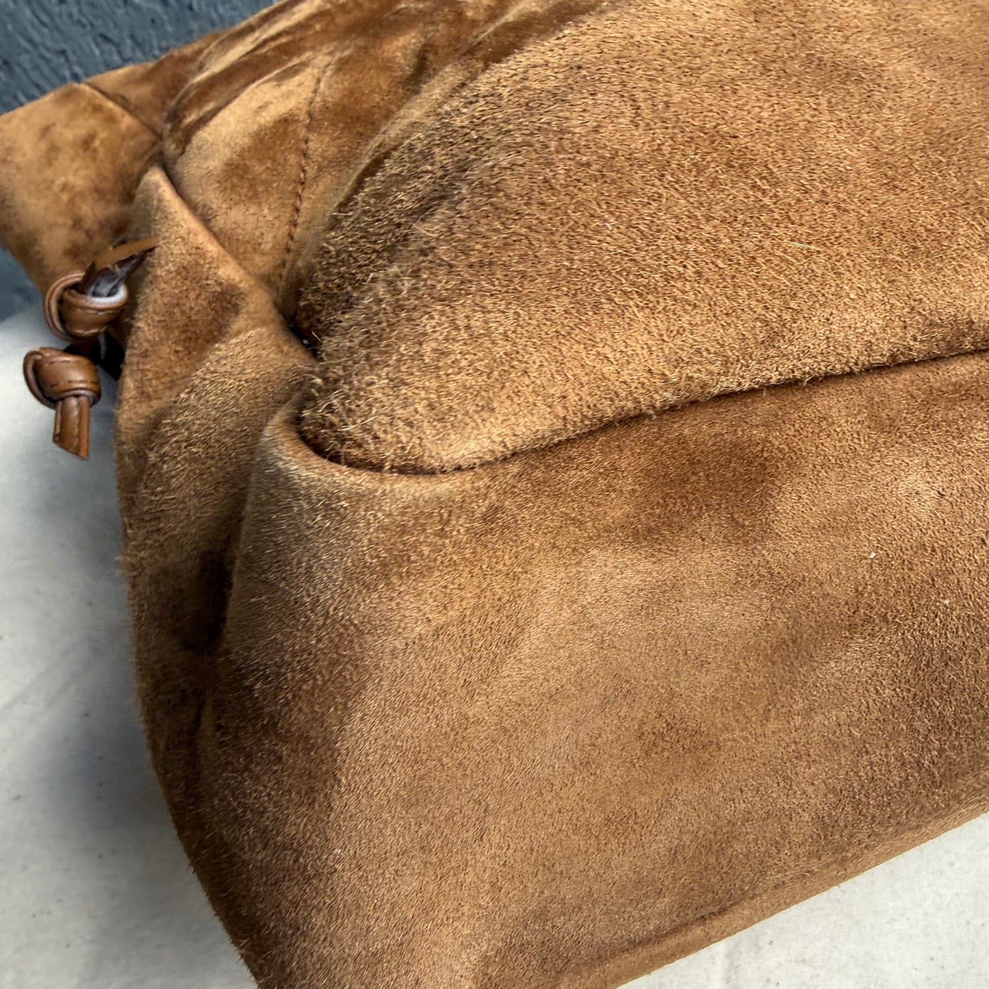 Saint Laurent Suede Leather Medium Jamie Shopping Bag with Pouch