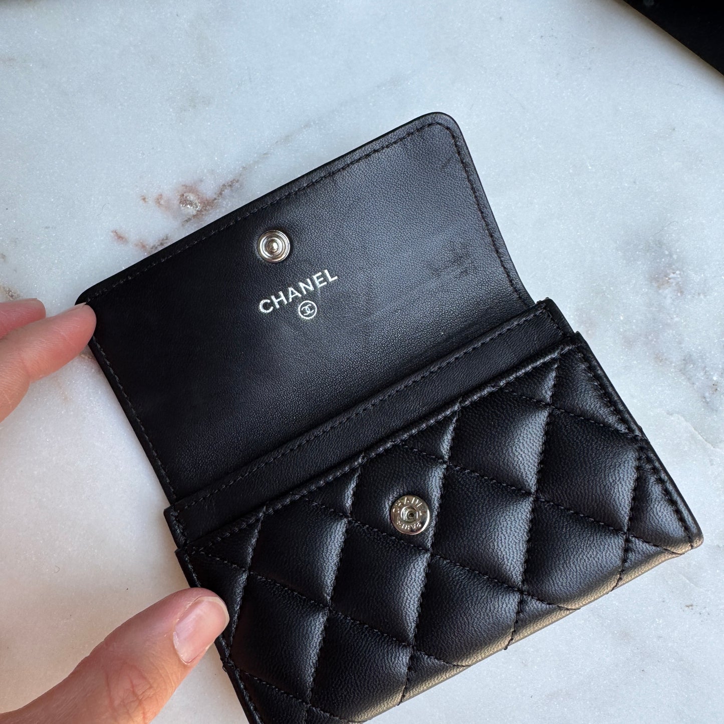 Chanel Classic Lambskin Quilted Card Holder Wallet