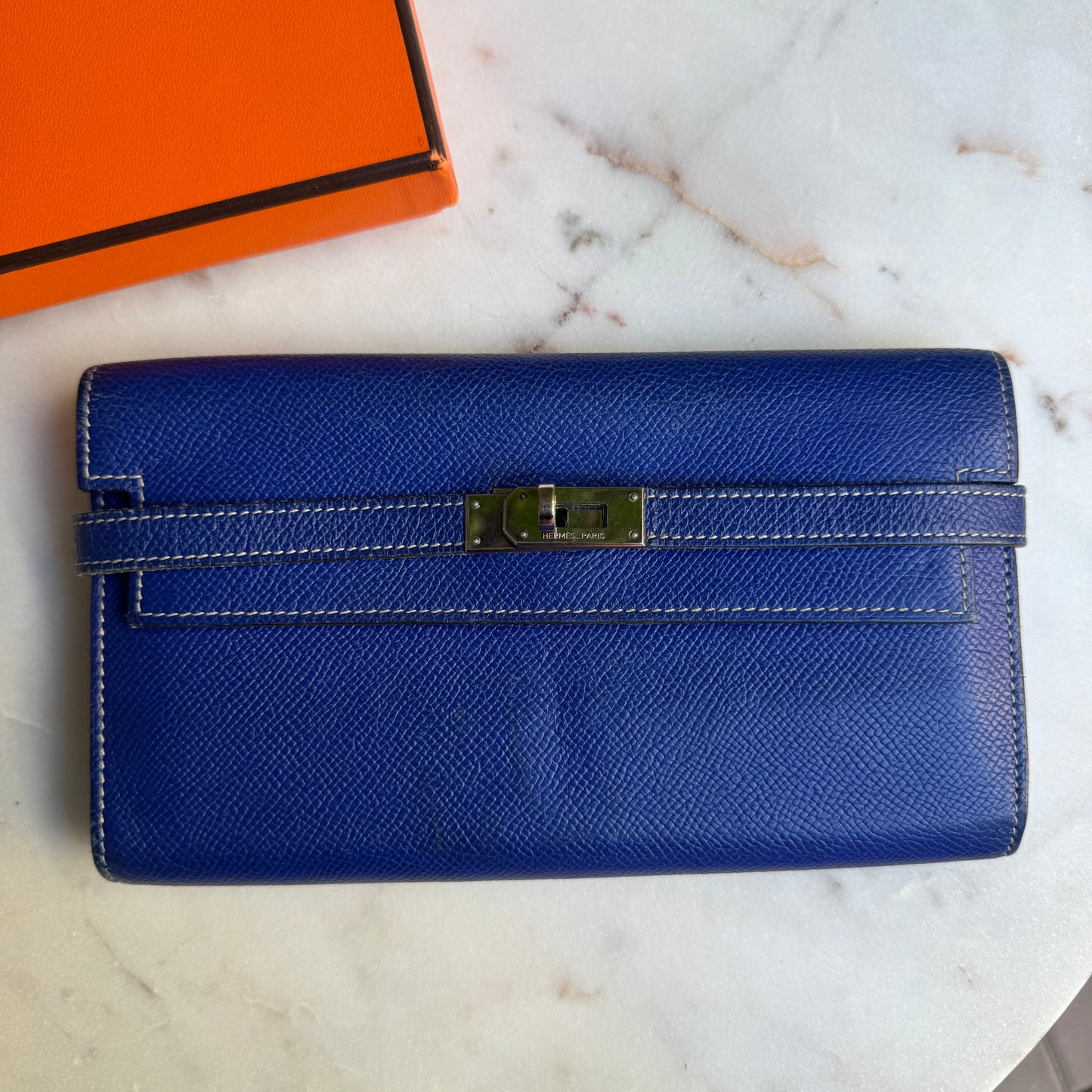 Hermès Kelly Epsom Bicolor Leather Wallet