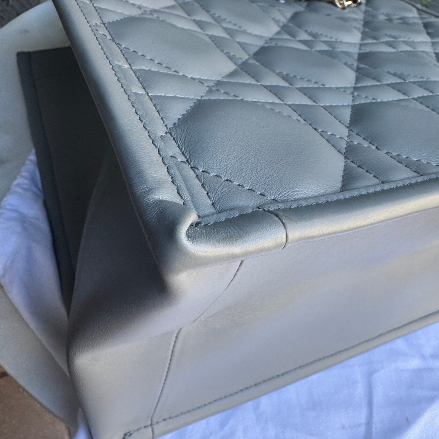 Christian Dior Calfskin Macrocannage Leather Medium Book Tote