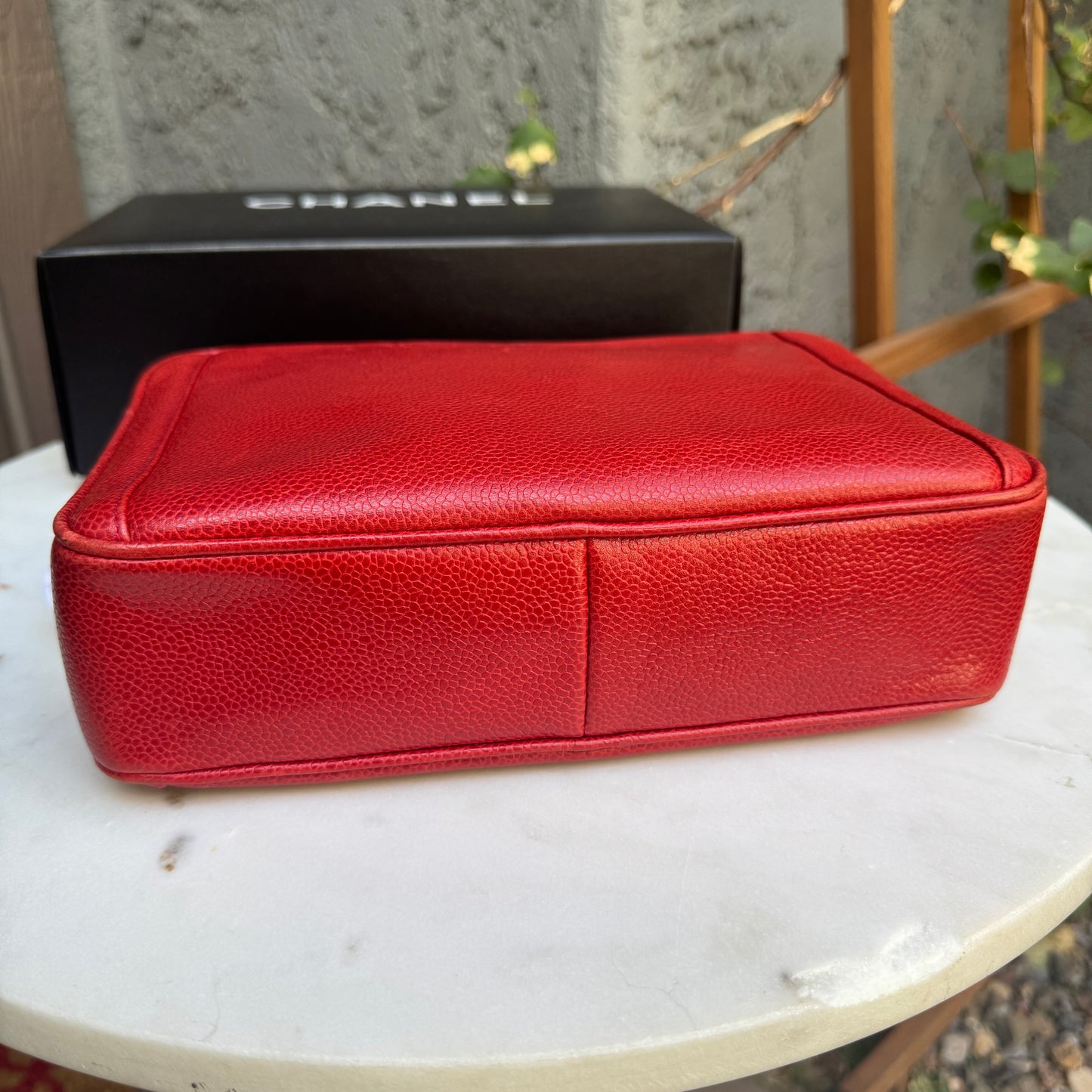 Chanel Caviar Leather Camera CC Vintage Flap Crossbody