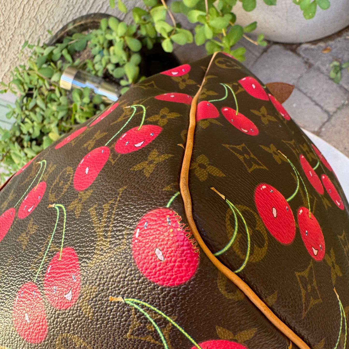 Louis Vuitton x Takashi Murakami Vintage Cherry Keepall 45
