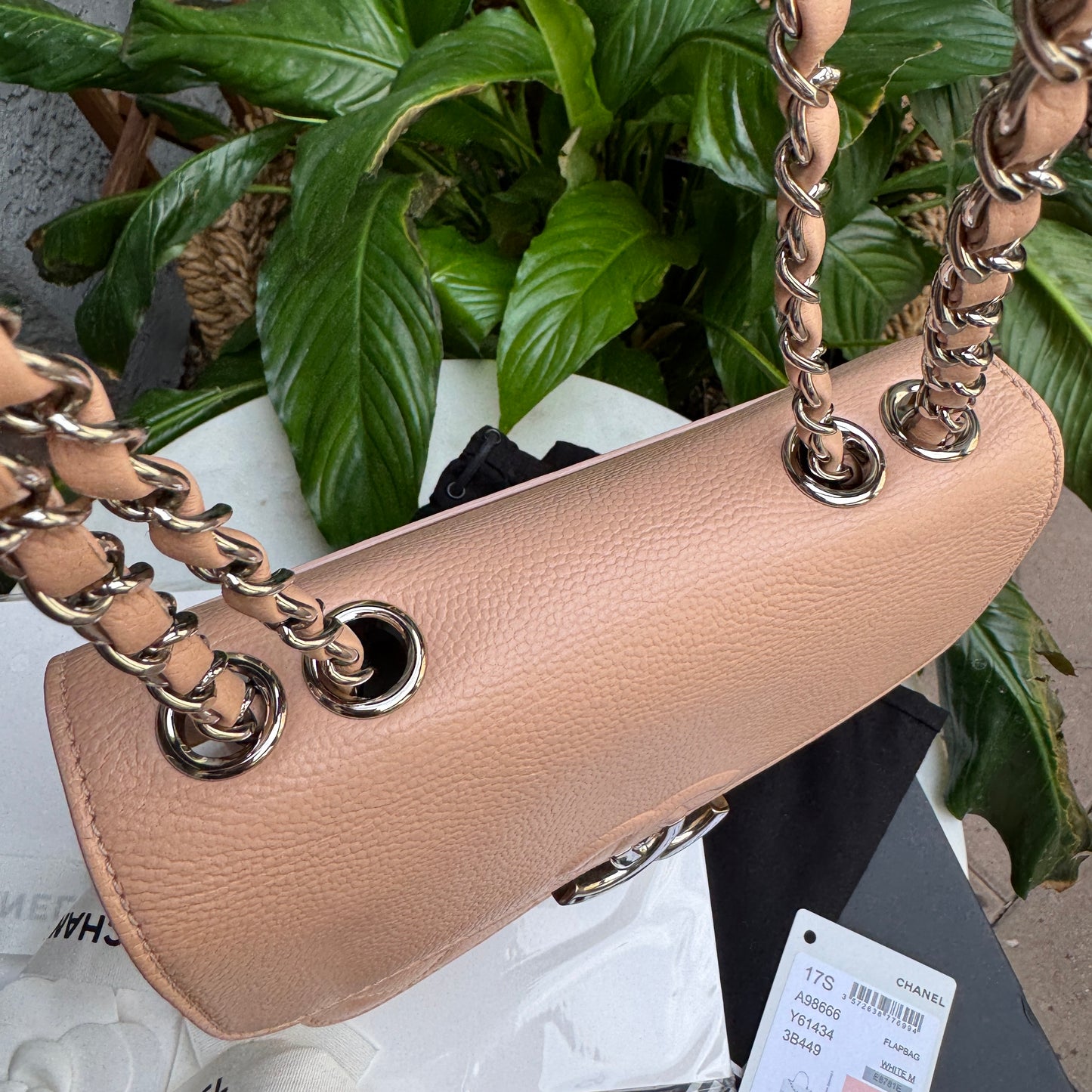 Chanel Caviar Leather CC Box Flap Bag