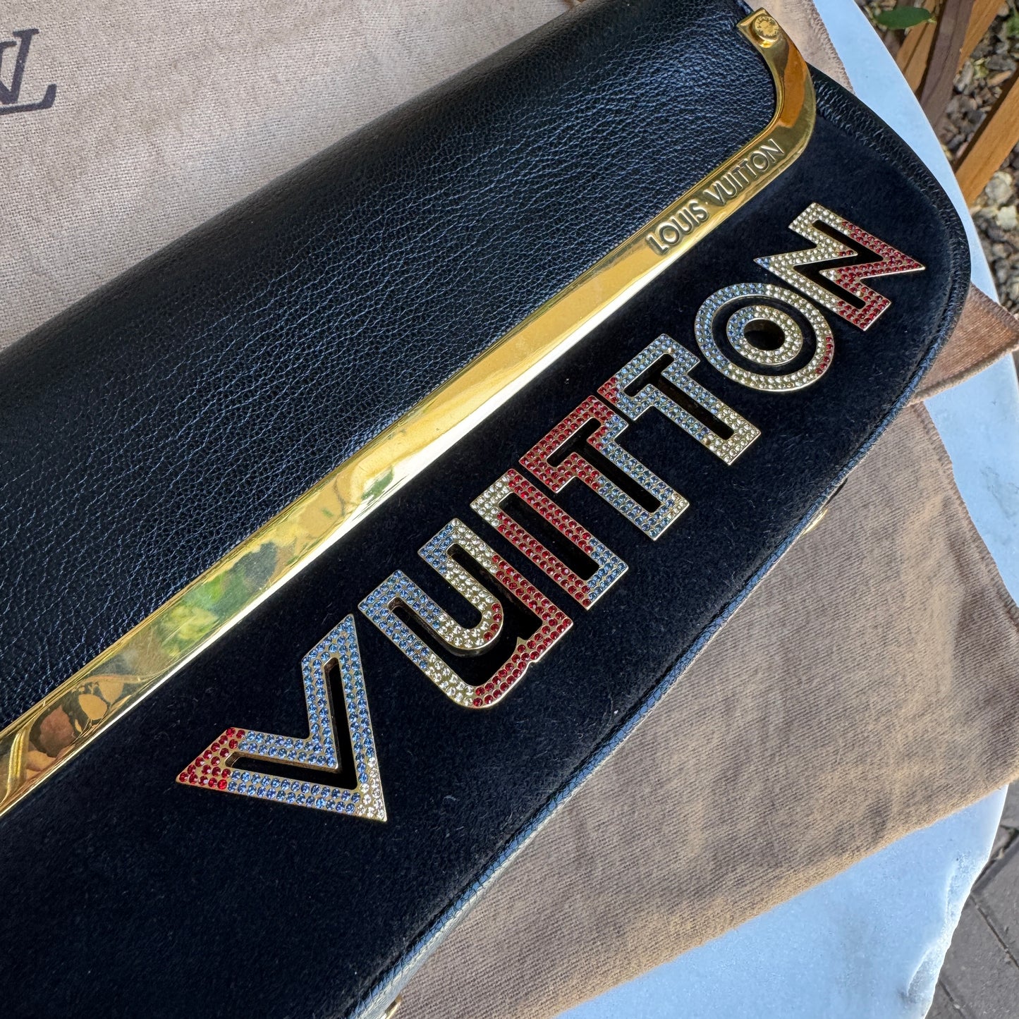 Louis Vuitton Avant Garde Leather Pochette Shoulder Bag