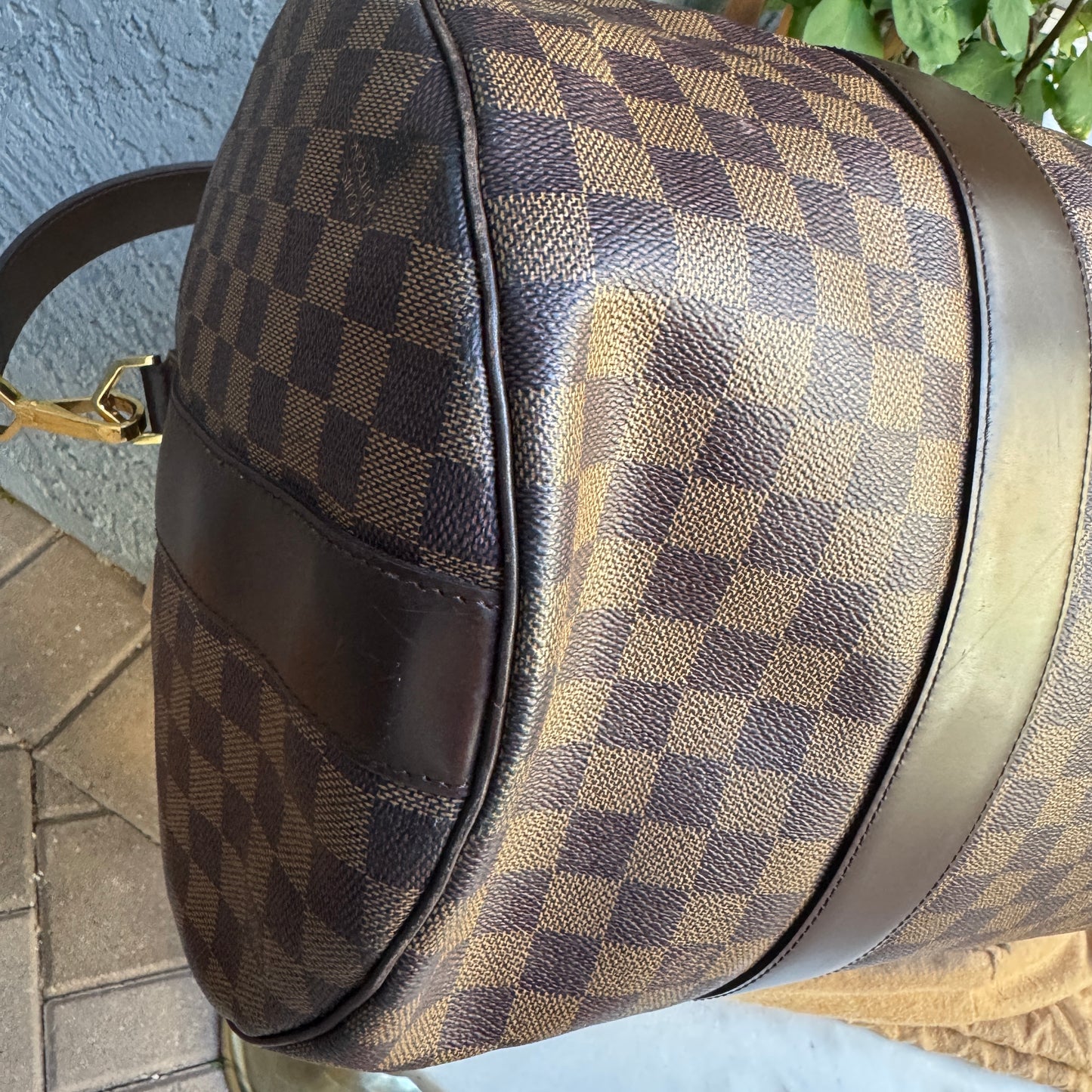 Louis Vuitton Vintage Damier Ebene Golf Cup Sac Polochon 55 Duffle