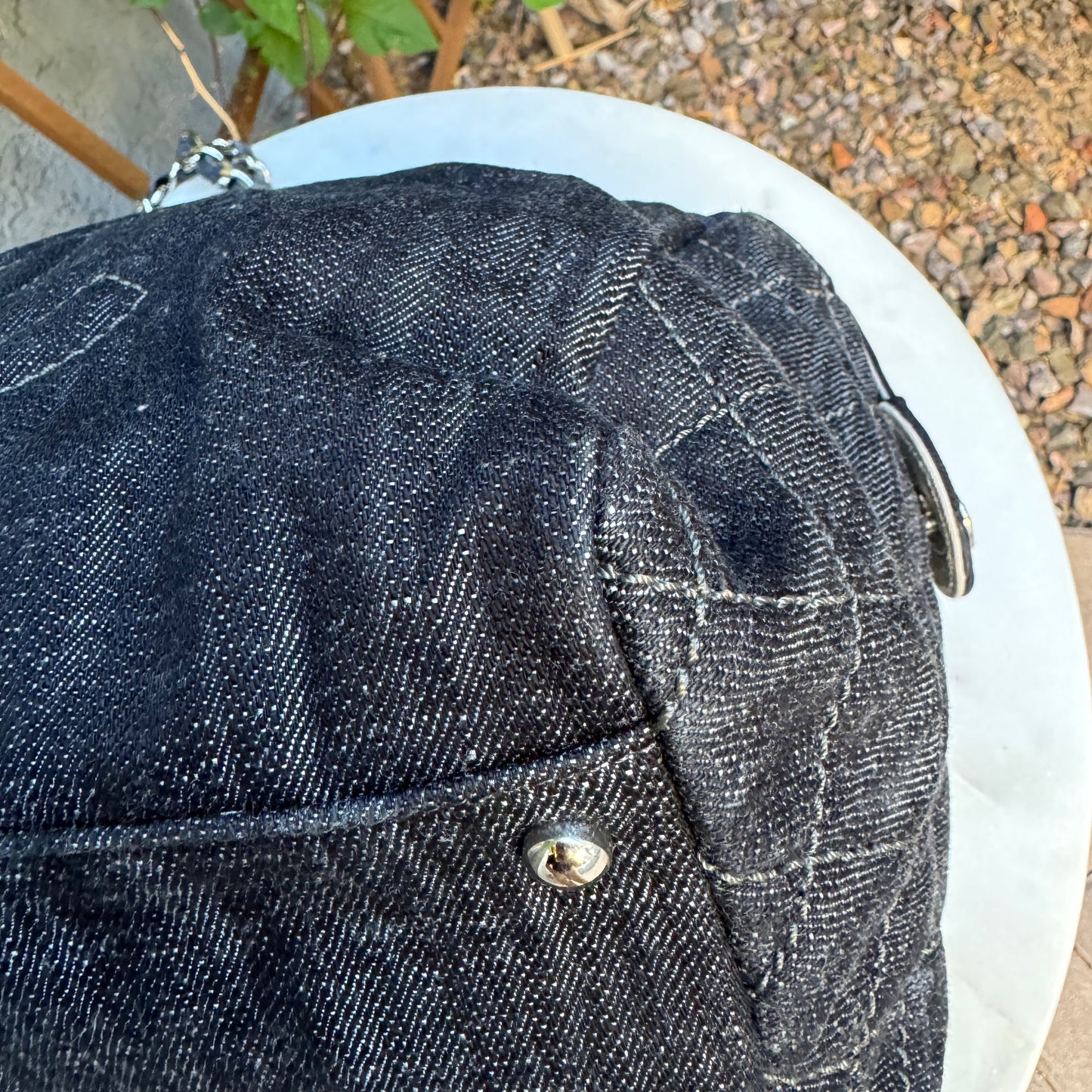 Chanel Quilted Denim Bowler