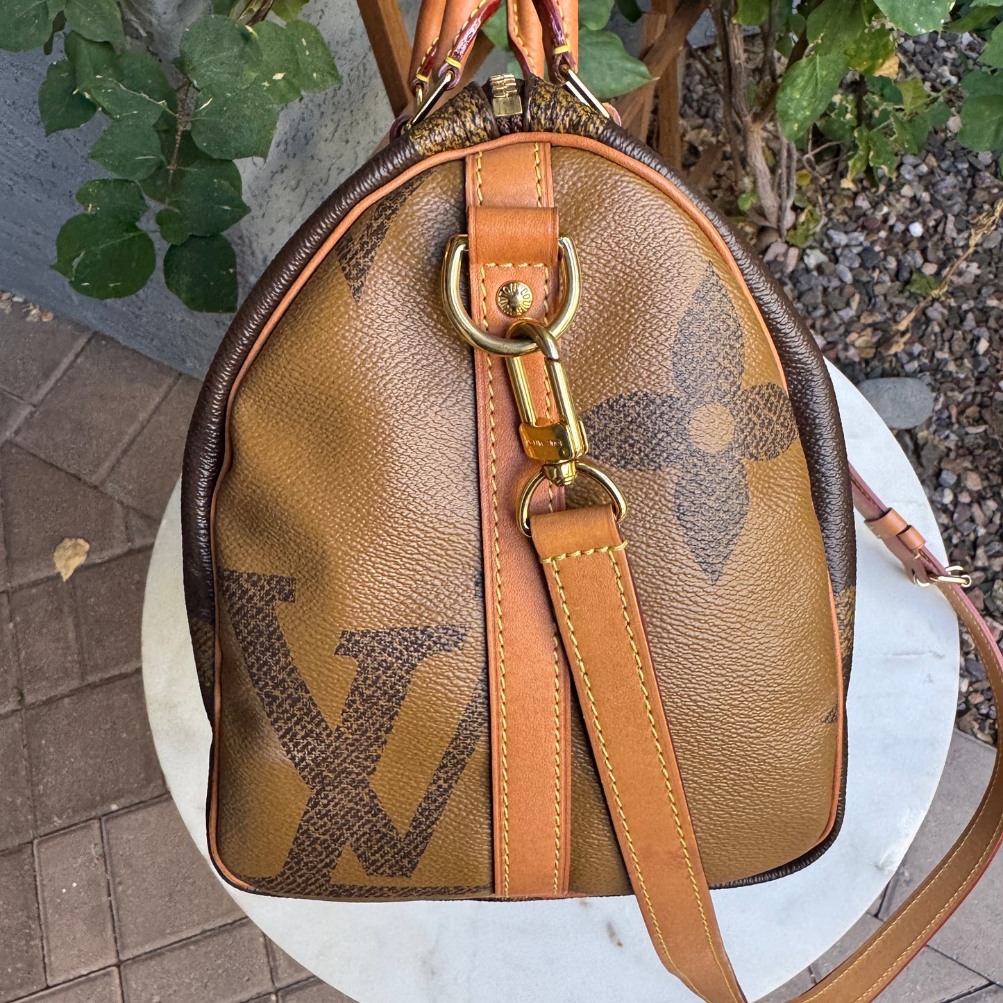 Louis Vuitton Reverse Giant Monogram Speedy Bandouliere 30