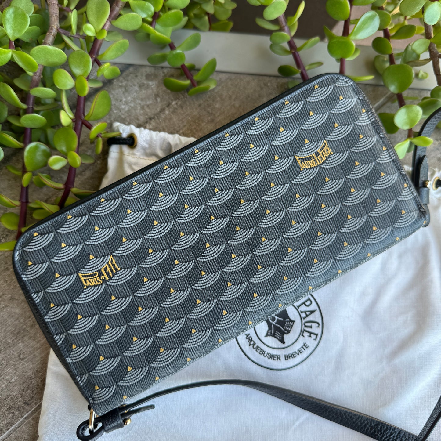 Fauré Le Page Chasse Gardée Wallet on Strap