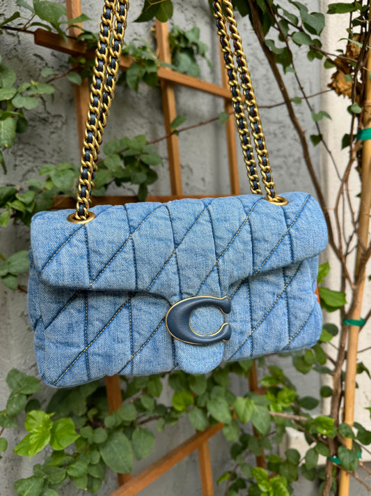 Coach Quilted Denim Tabby 26 Shoulder Bag