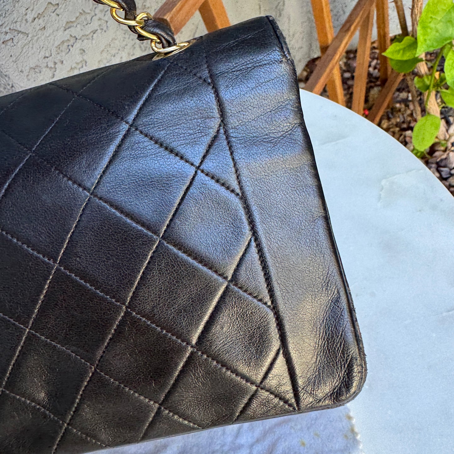 Chanel Diana Vintage Quilted Lambskin Medium Single Flap Bag