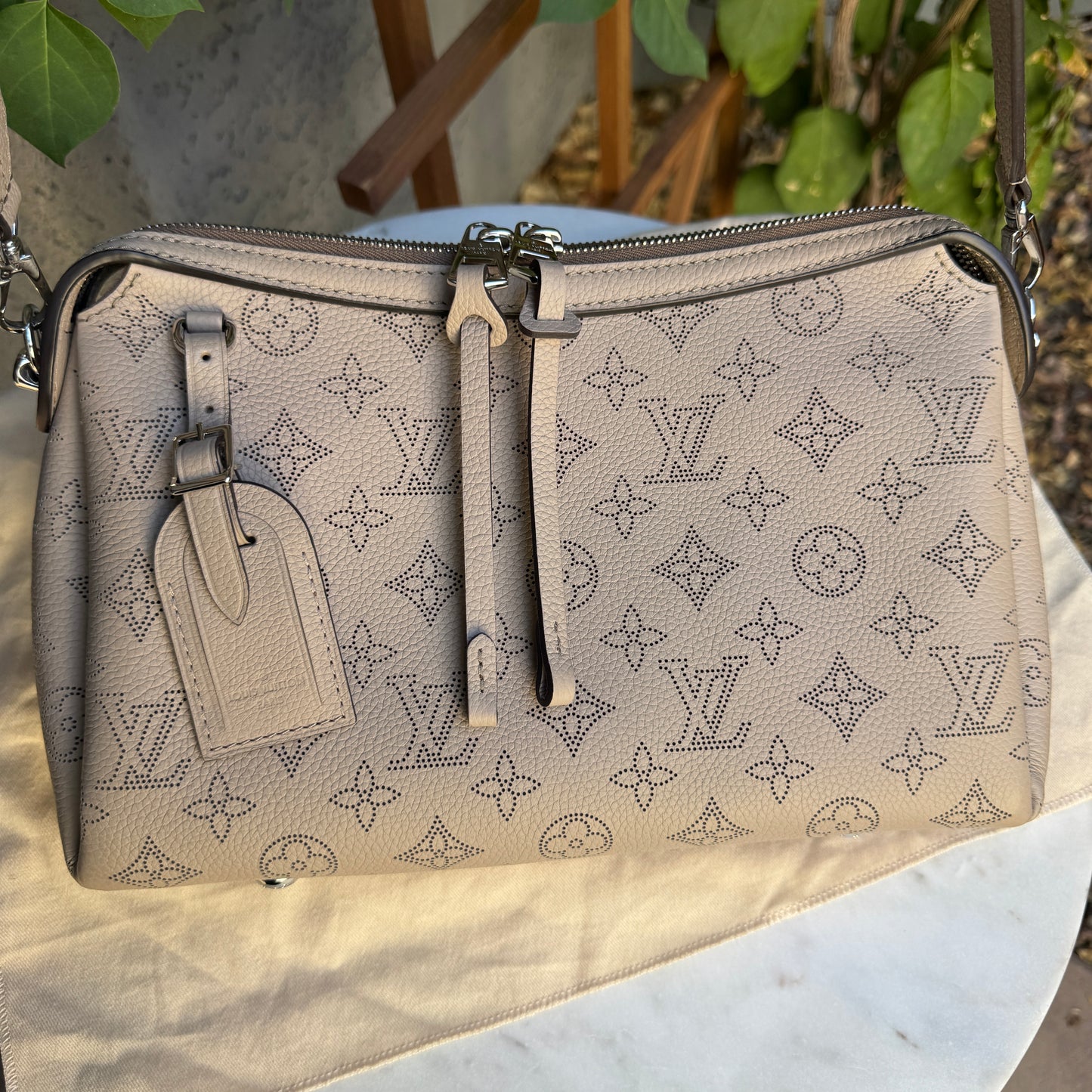 Louis Vuitton Monogram Mahina Leather Hand It All PM Crossbody