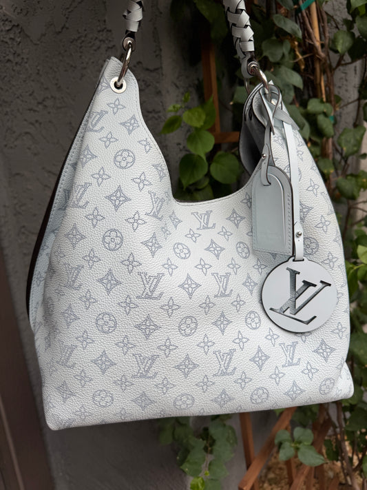 Louis Vuitton Mahina Leather Caramel Hobo Shoulder Bag