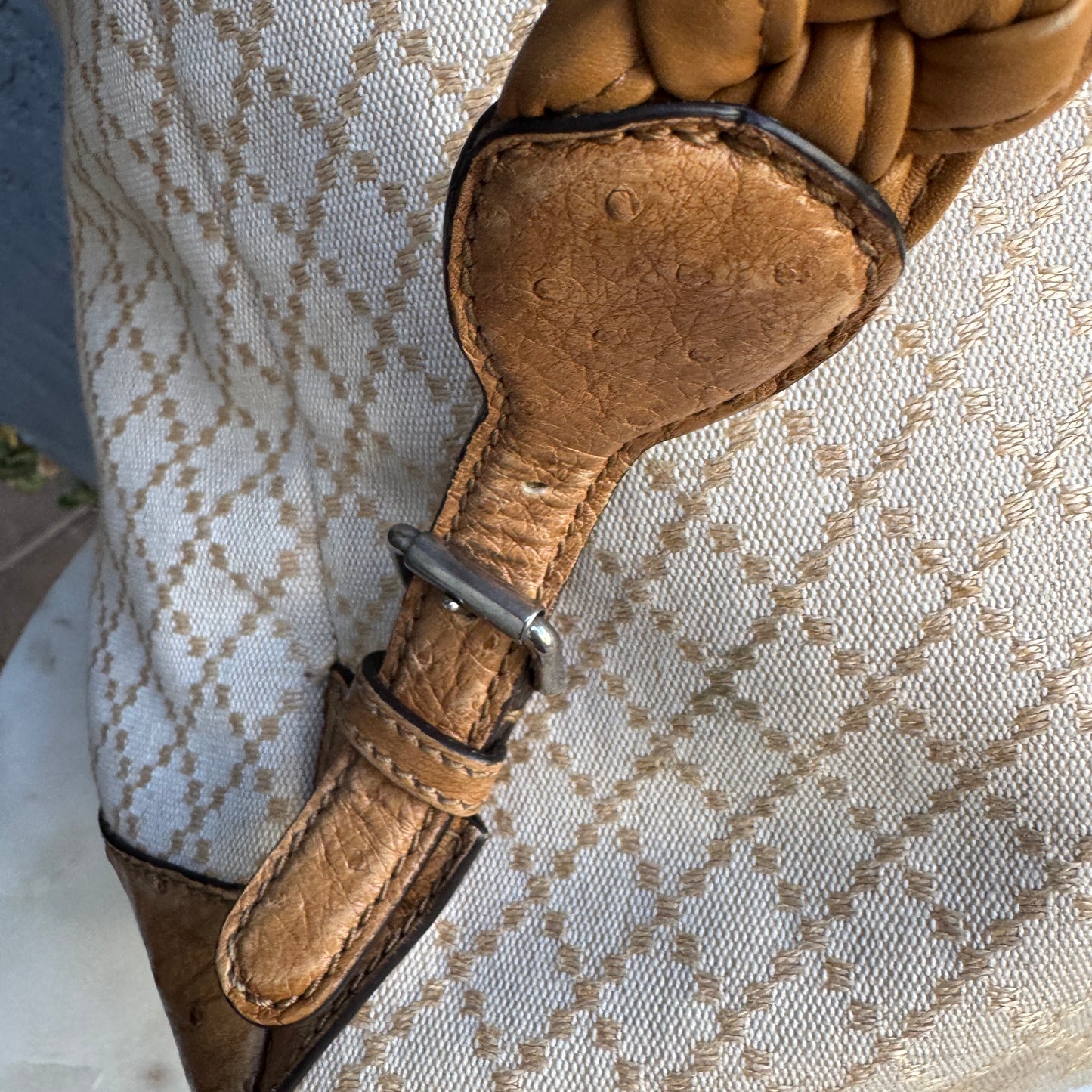 Gucci Ostrich Leather Convertible Backpack