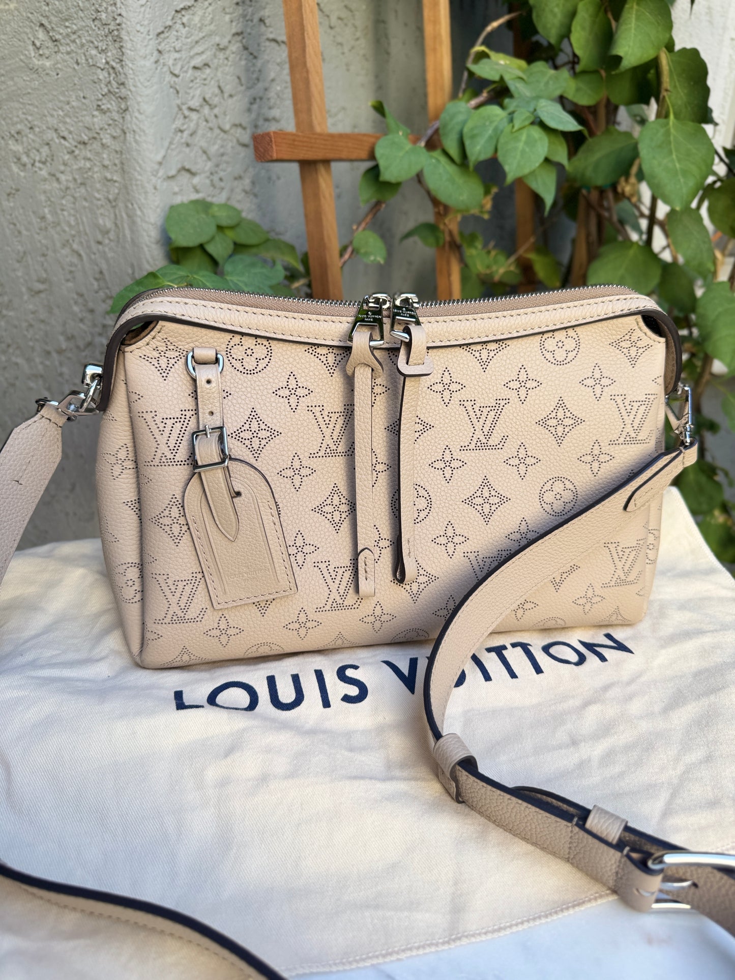 Louis Vuitton Monogram Mahina Leather Hand It All PM Crossbody