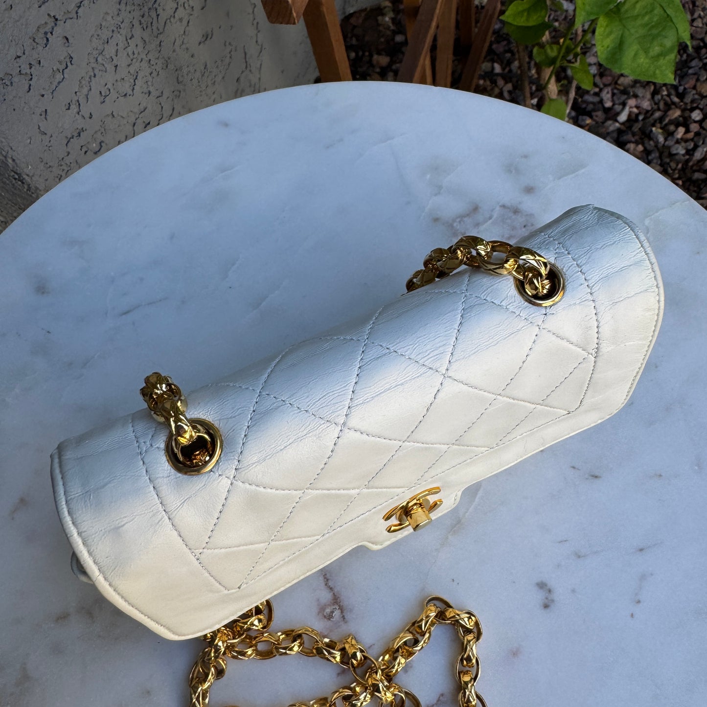 Chanel Diana Vintage Quilted Lambskin Small Single Flap Shoulder Bag