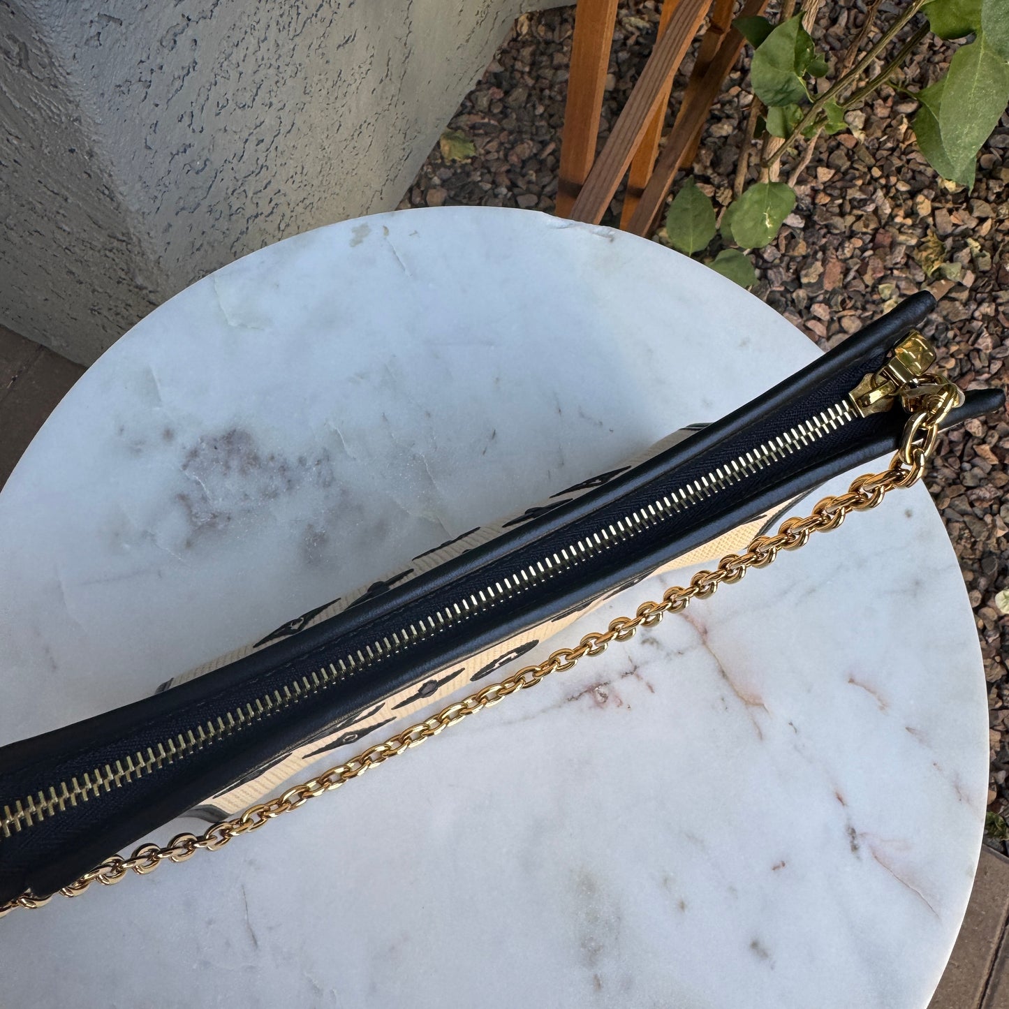 Louis Vuitton Raffia Toiletry 26 Pouch Pochette on Chain
