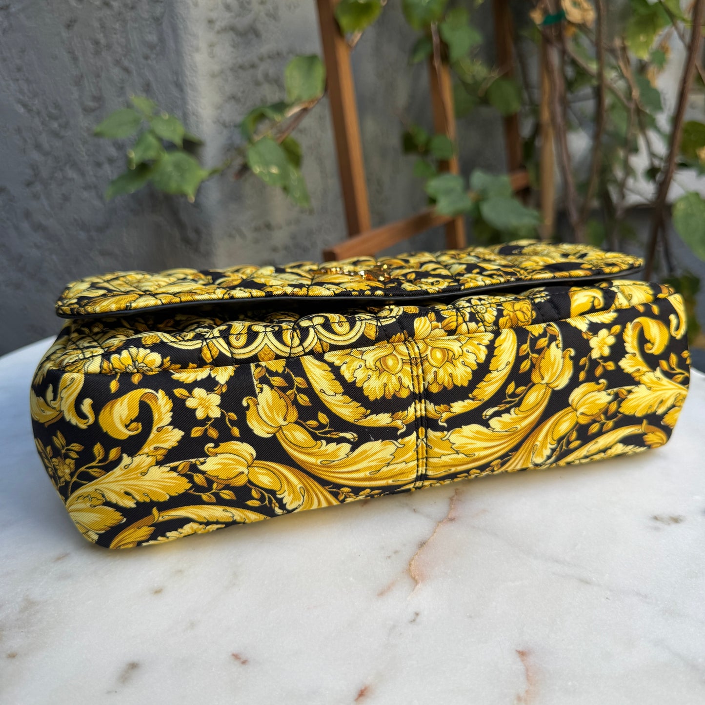 Versace Virtus Barocco Chain Flap Crossbody