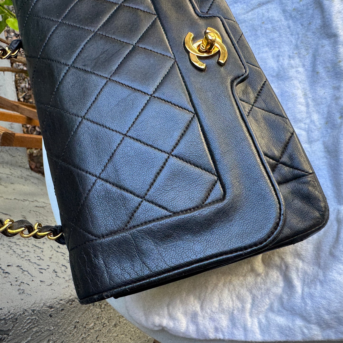 Chanel Diana Vintage Quilted Lambskin Medium Single Flap Bag