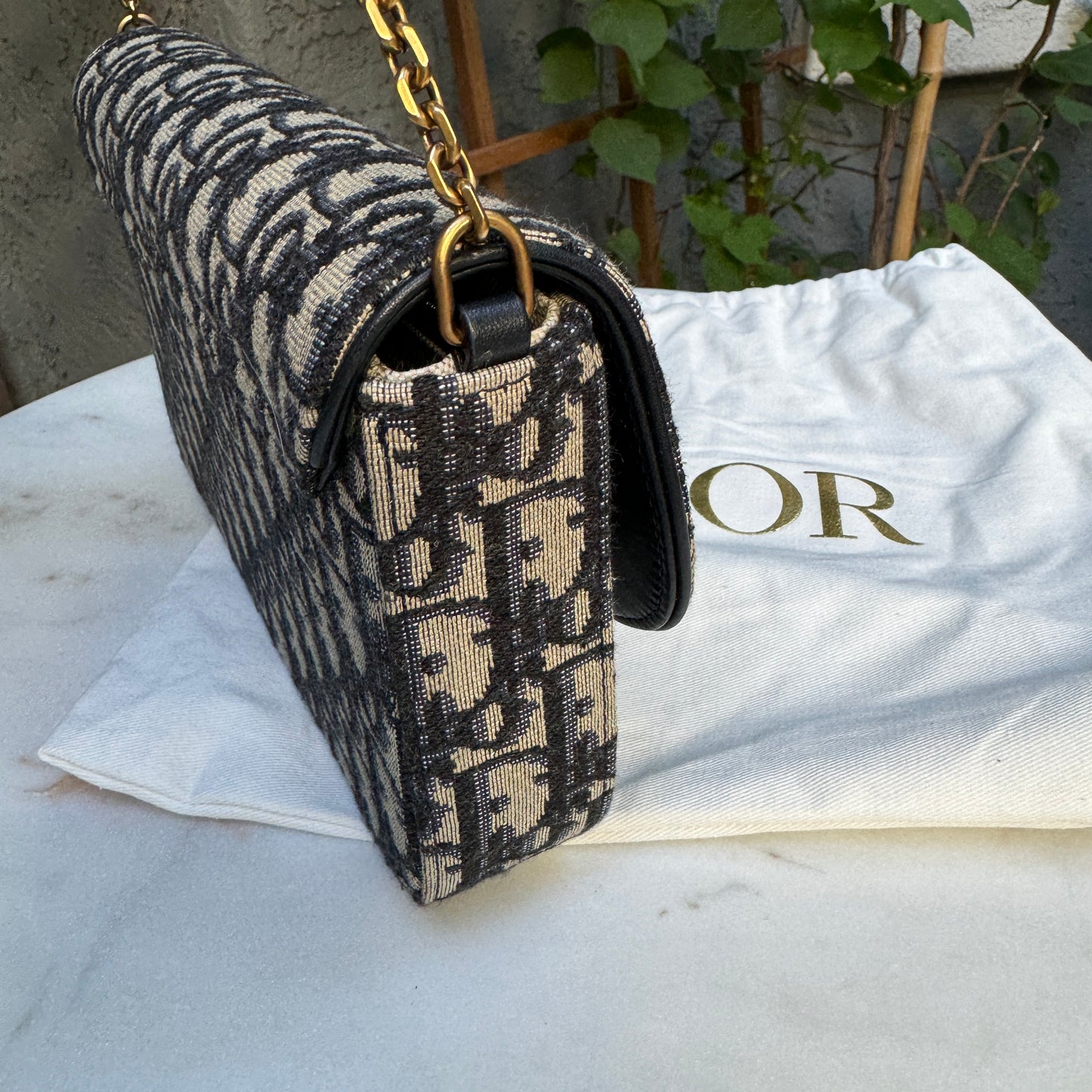 Dior Saddle Pouch with Chain Crossbody
