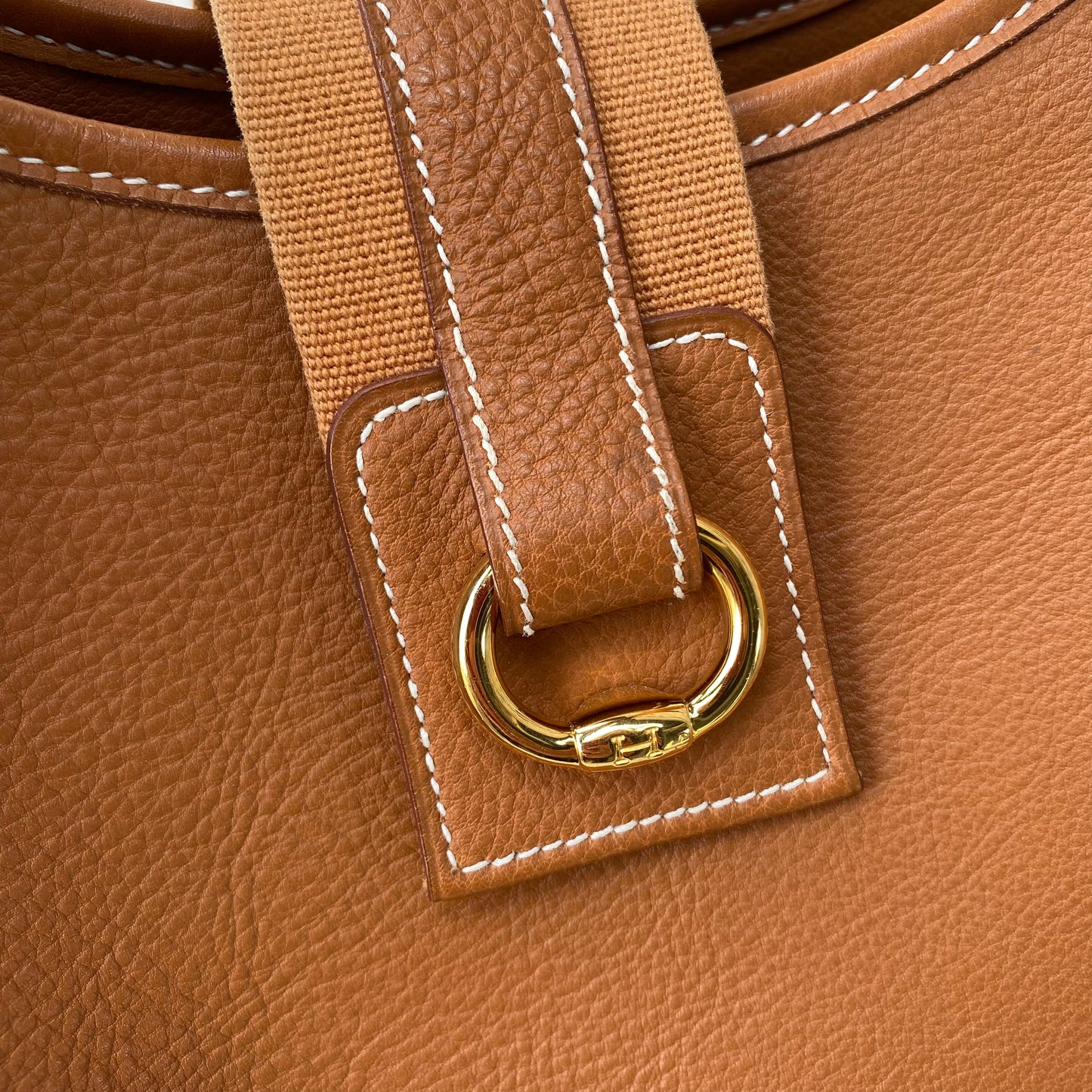 Hermès Tsako Gold Clemence Leather Shoulder Bag
