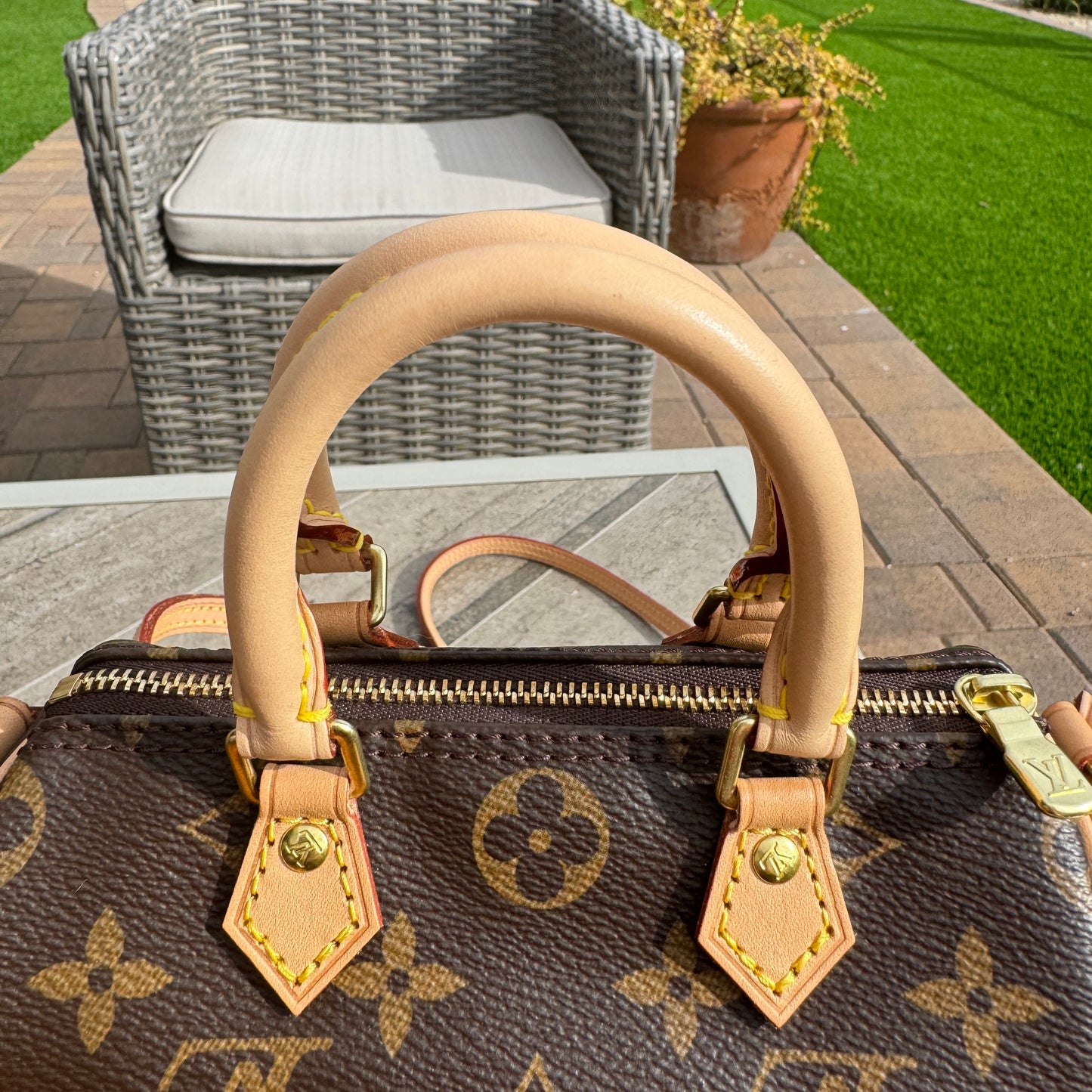 Louis Vuitton Monogram Nano Speedy Bandouliere