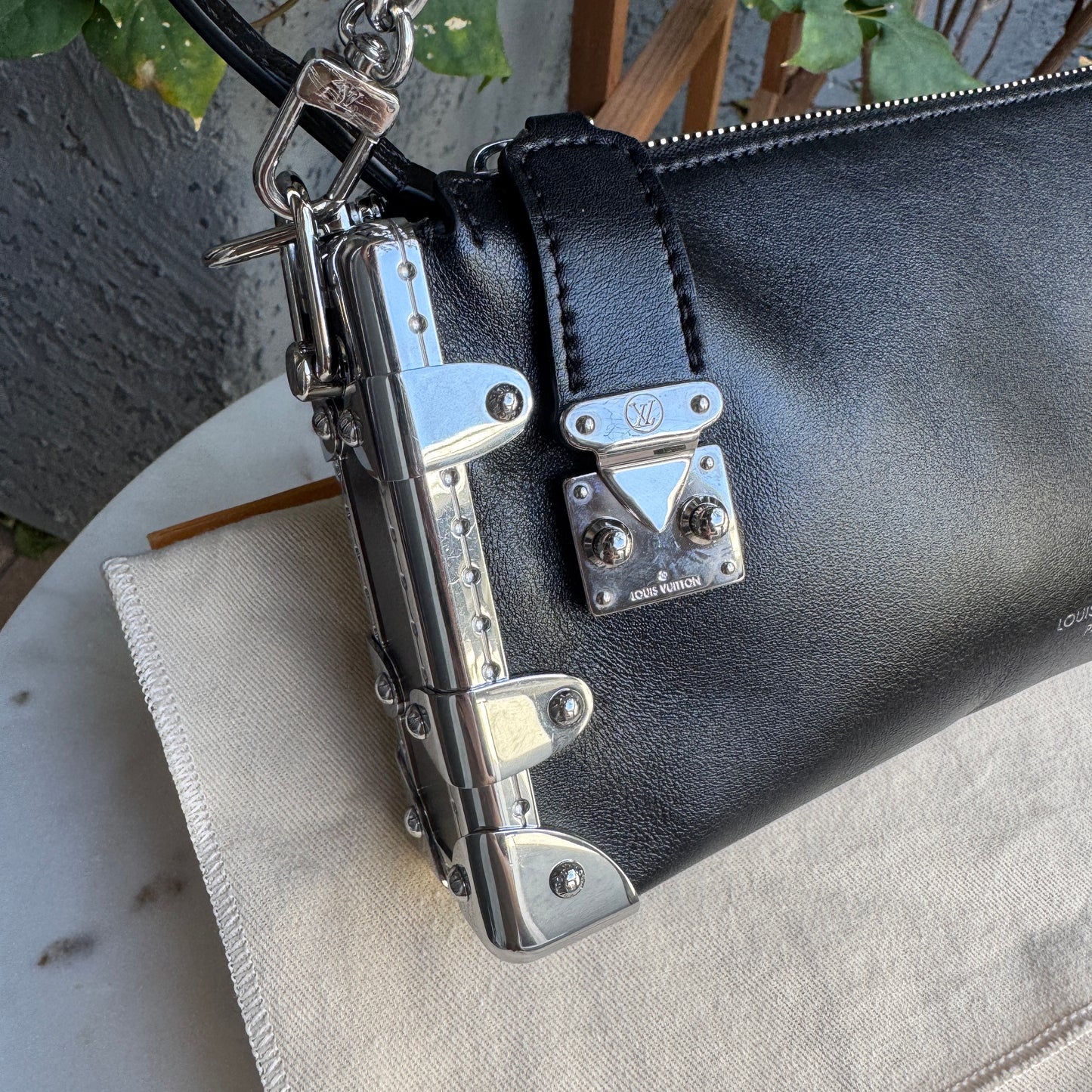 Louis Vuitton Calfskin Leather Soft Slim Trunk Crossbody