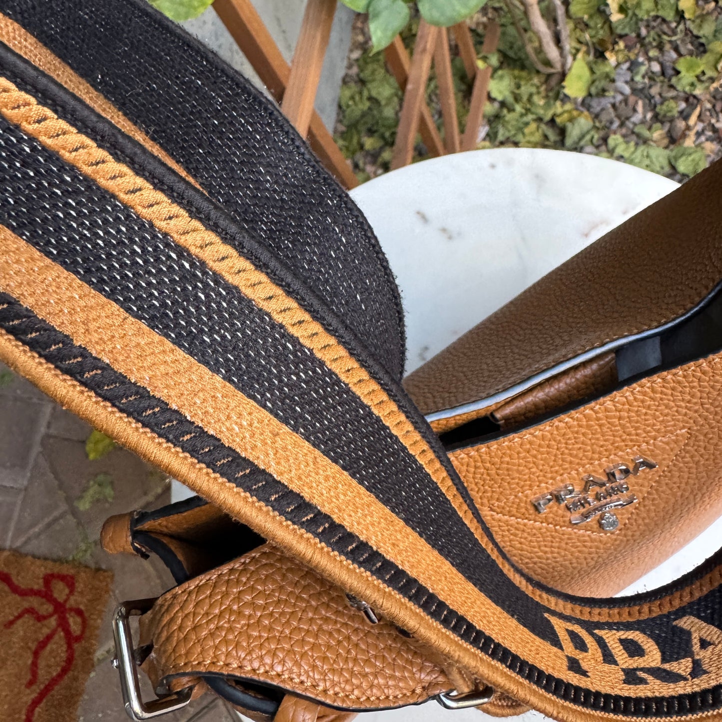 Prada Vitello Daino Hobo Leather Crossbody