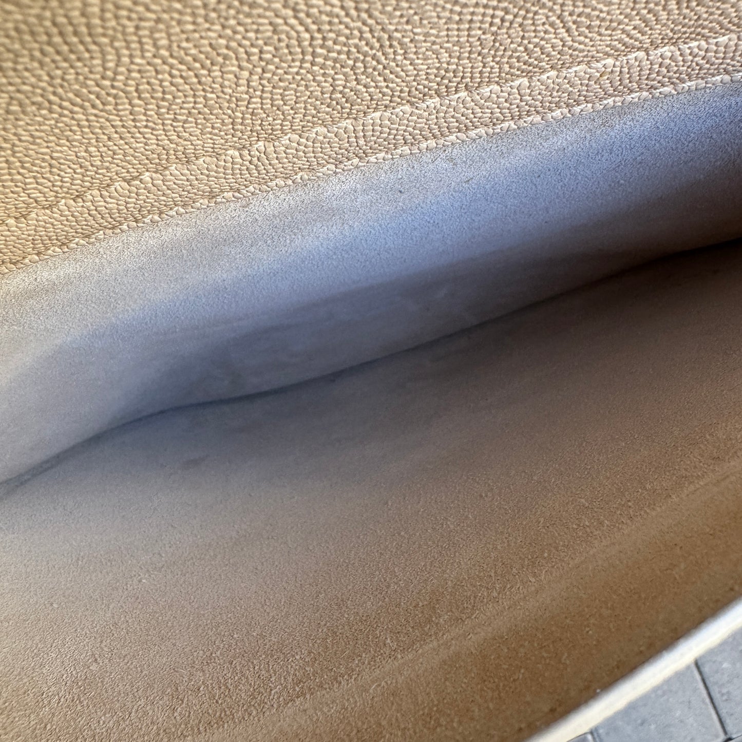 Chanel Moon Lock Perforated Diamond Caviar Leather Hobo