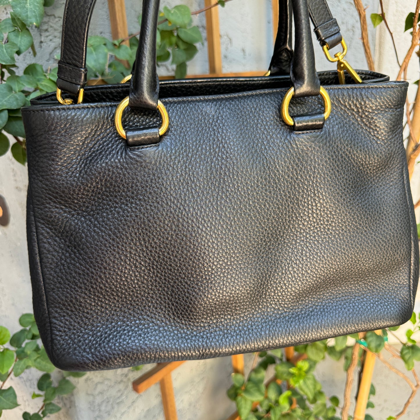 Prada Pebbled Leather Vitello Daino Crossbody