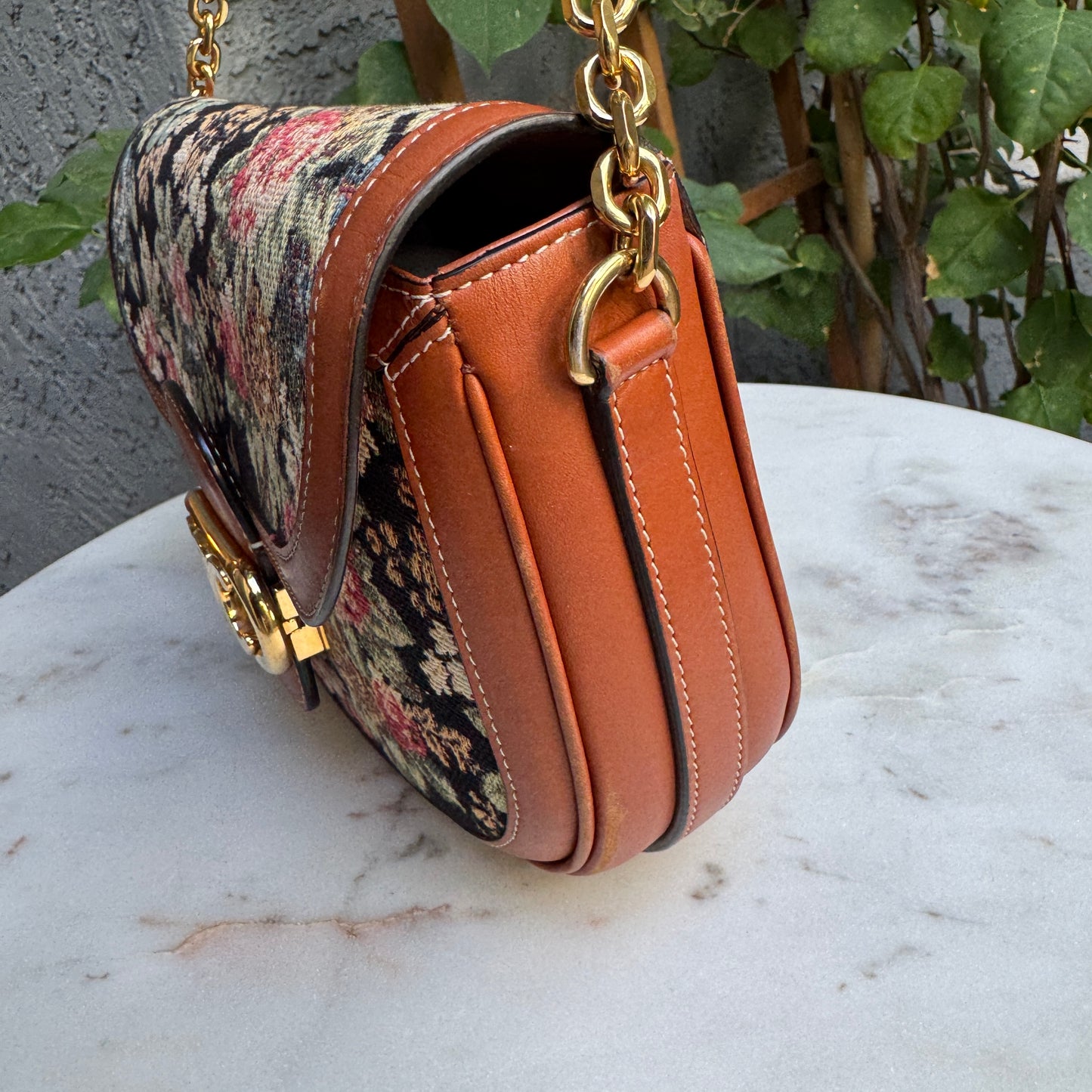 Celine Floral Jacquard Chain Maillon Triomphe