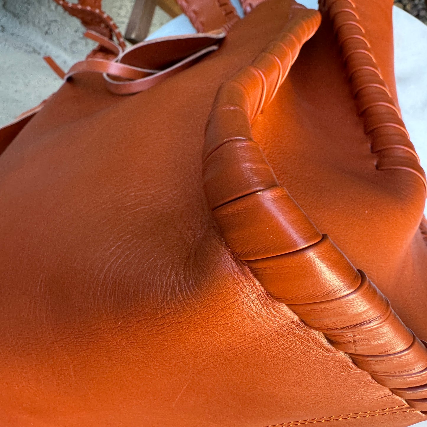 Chloé Mony Whipstitch Leather Medium Tote