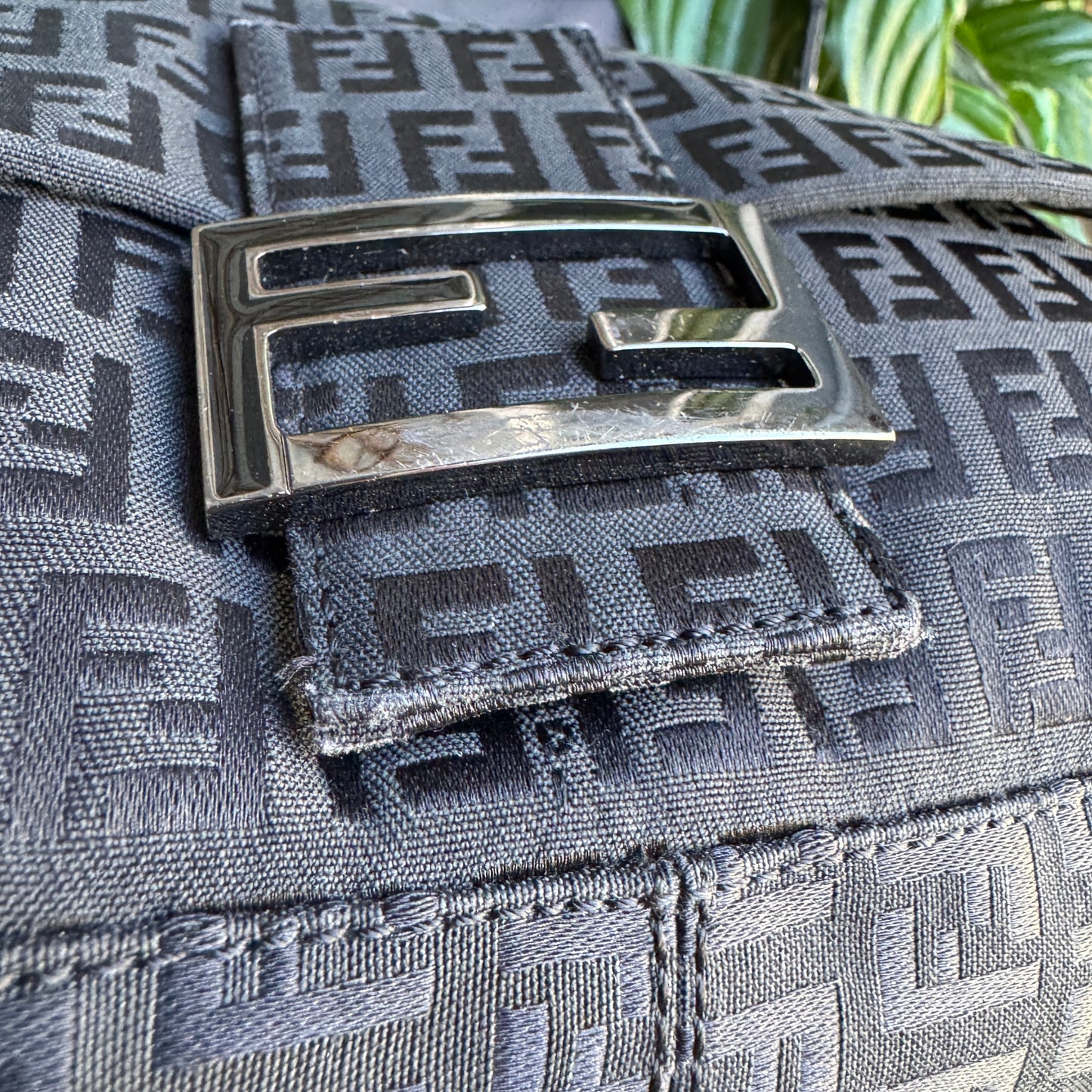 Fendi Vintage Mamma Monogram Baguette Shoulder Bag