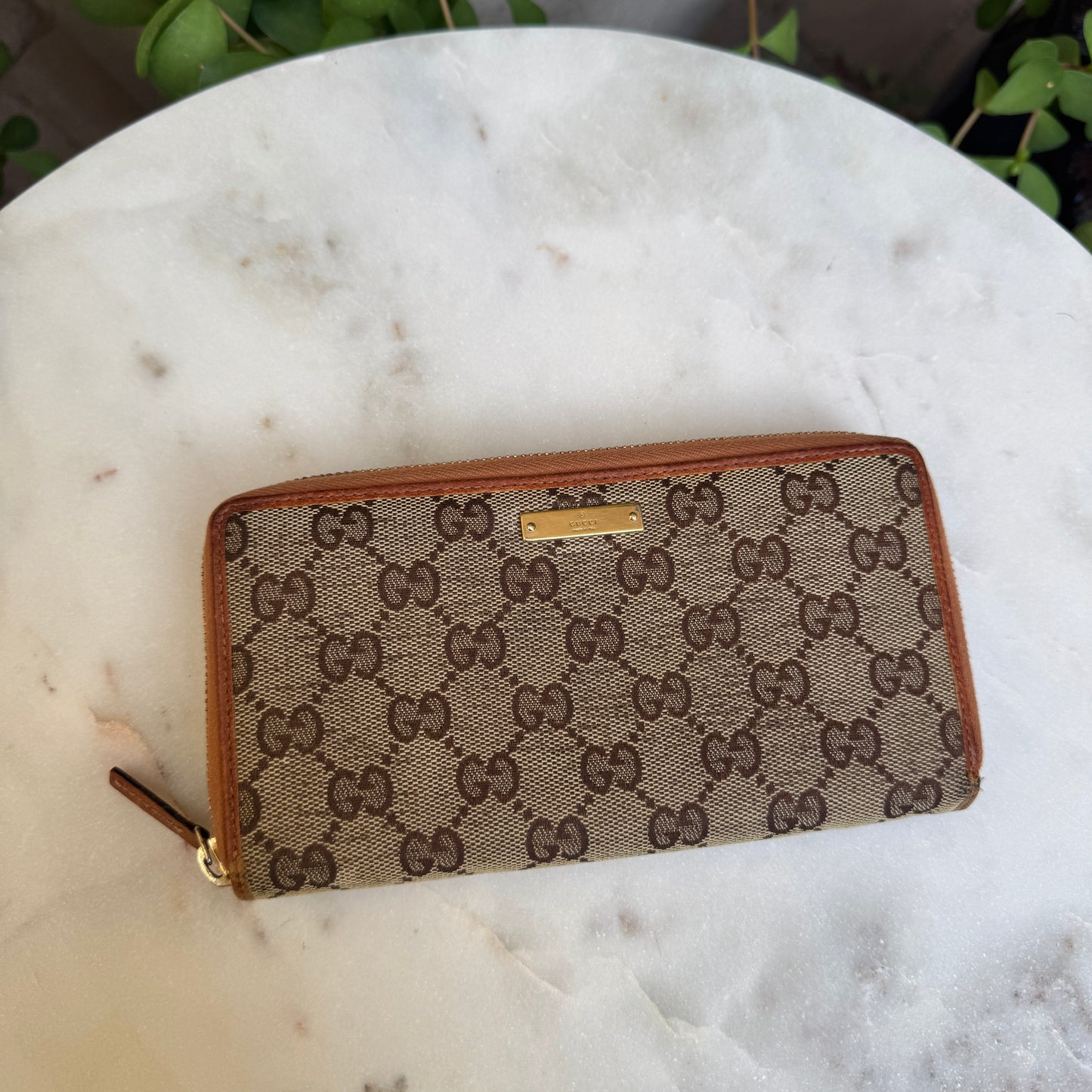 Gucci GG Canvas Long Zippy Wallet